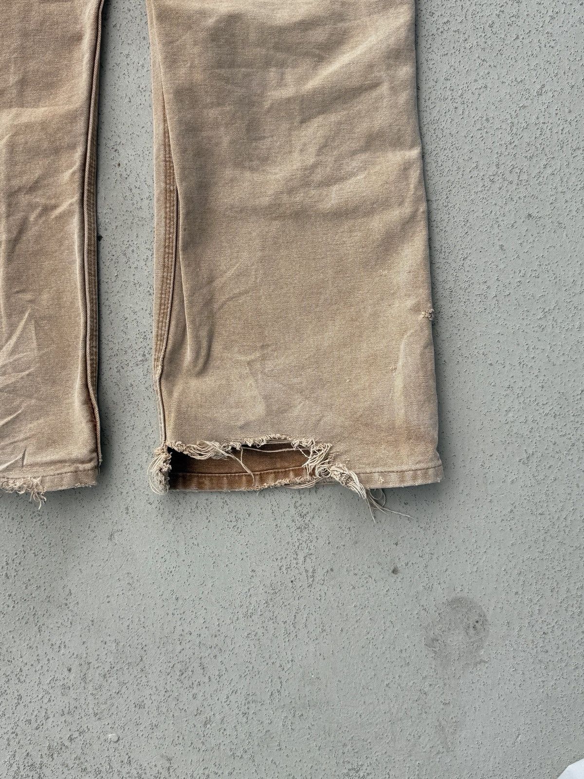 Carhartt Vintage Carhartt Double Knee Pants Beige Sun Fade 34x30 Size US 34 / EU 50 - 9 Thumbnail