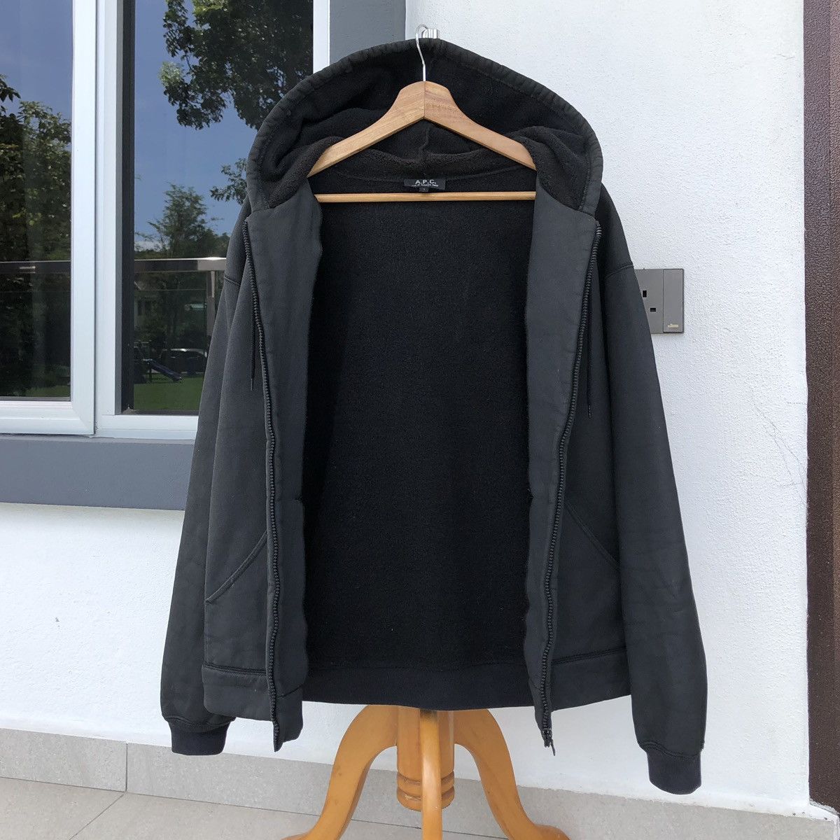 A.P.C. Vintage A.P.C Plain Zipper Hoodie Sweatshirts/Jacket Size US M / EU 48-50 / 2 - 5 Thumbnail