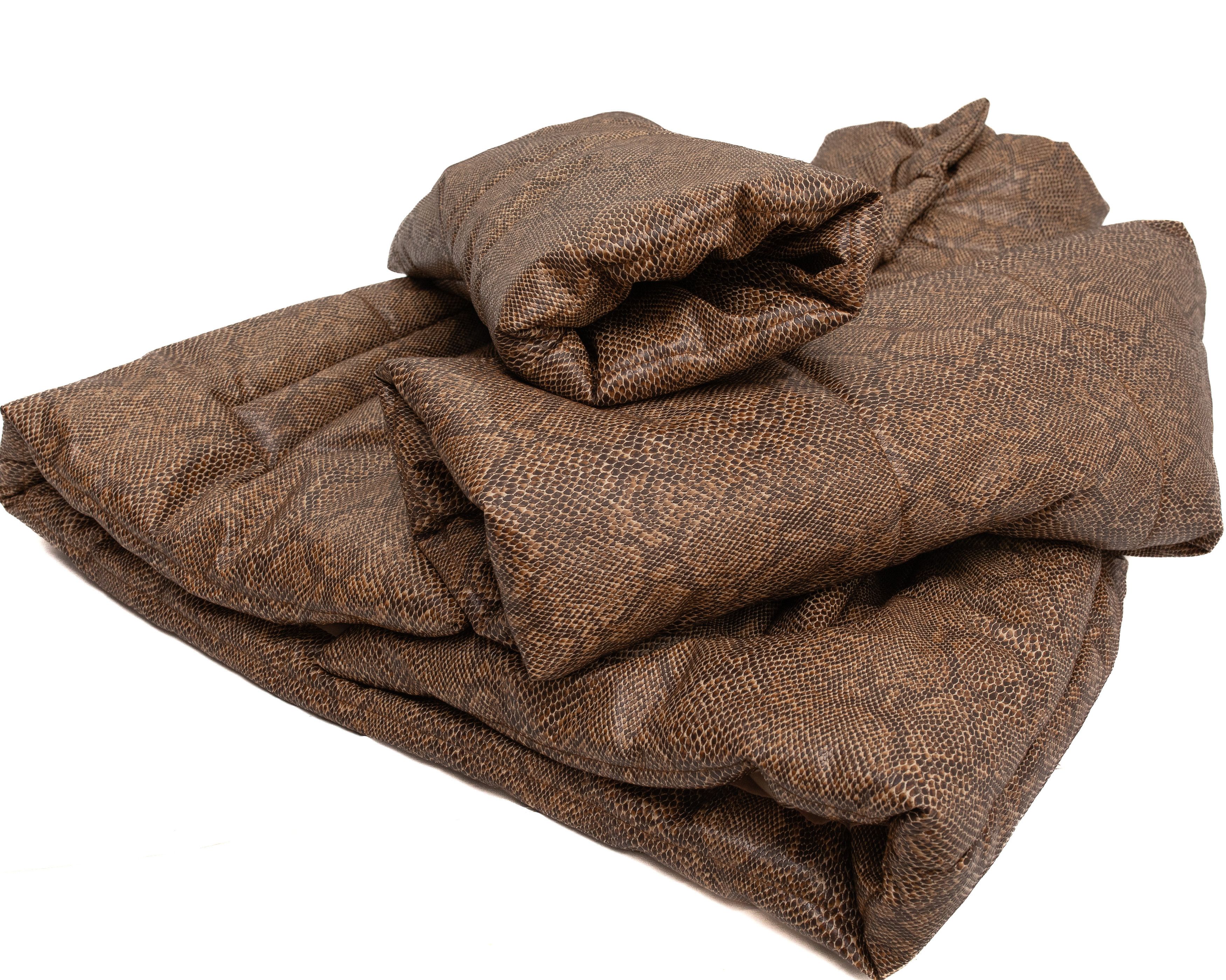 Nanushka NANUSHKA Hide Snake Print Puffer Jacket In Brown Size S / US 4 / IT 40 - 7 Thumbnail