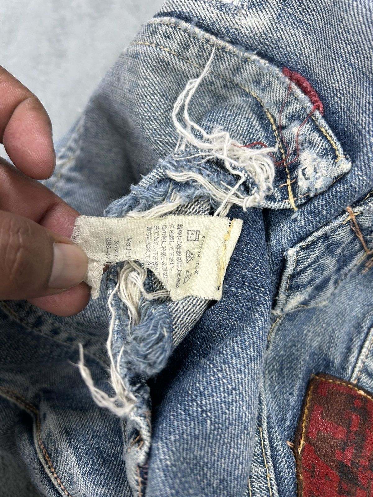 Kapital Kapital Boro Distressed Patchwork Denim Jeans Size US 30 / EU 46 - 13 Thumbnail