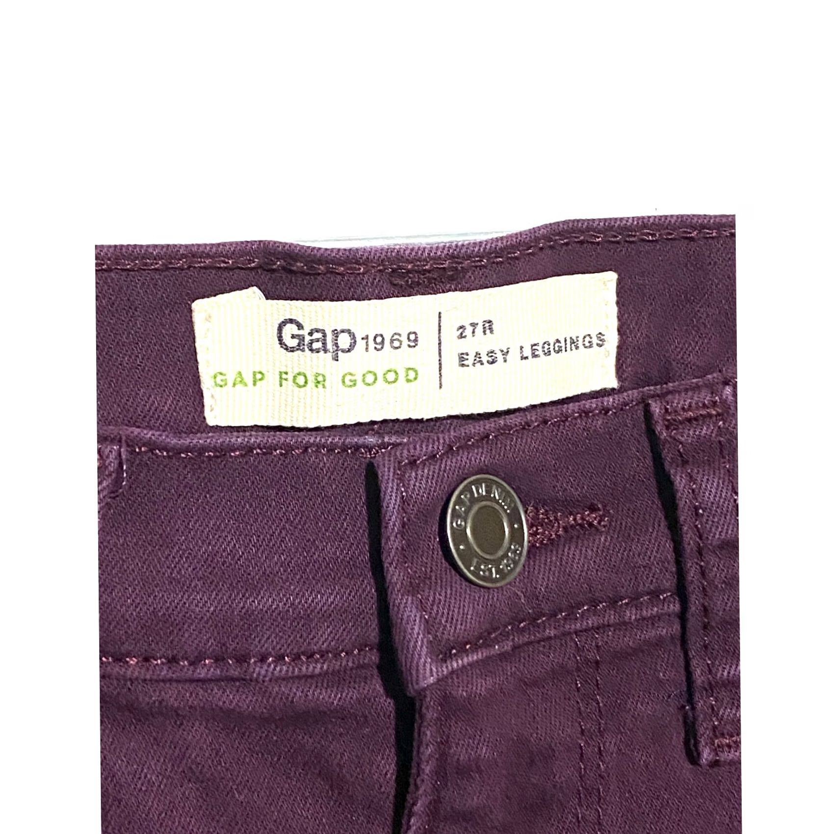 Gap VINTAGE Gap For Good 1969 Easy Leggings Jeans Distressed Rip Knees Womens 27R Stretch Jeans Jegging Womens 27R Jeans Rip Knees Size 27" / US 4 / IT 40 - 5 Thumbnail