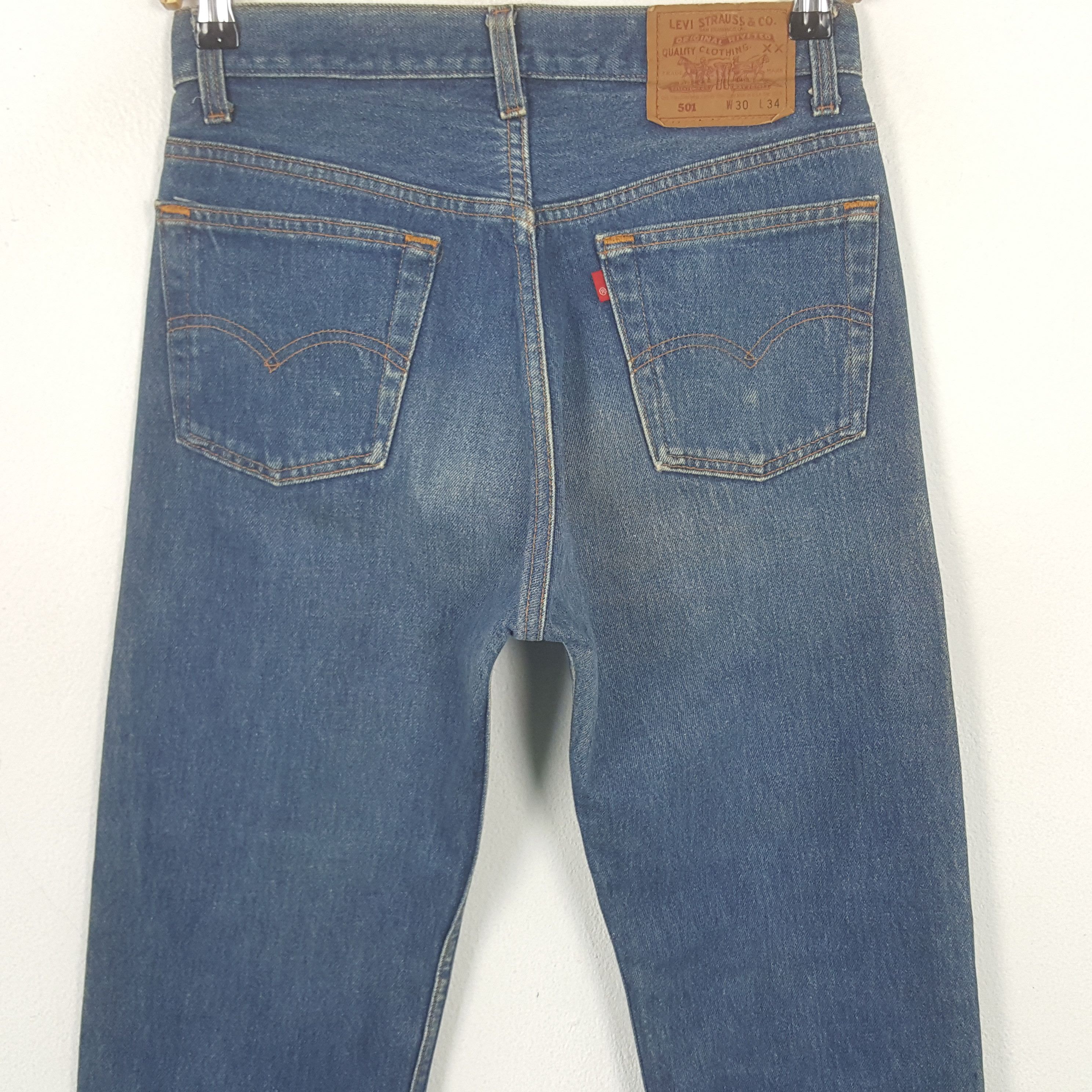 Levi's Vintage Levi's 501 Regular Style Denim Jeans RR13 Size US 28 / EU 44 - 5 Thumbnail