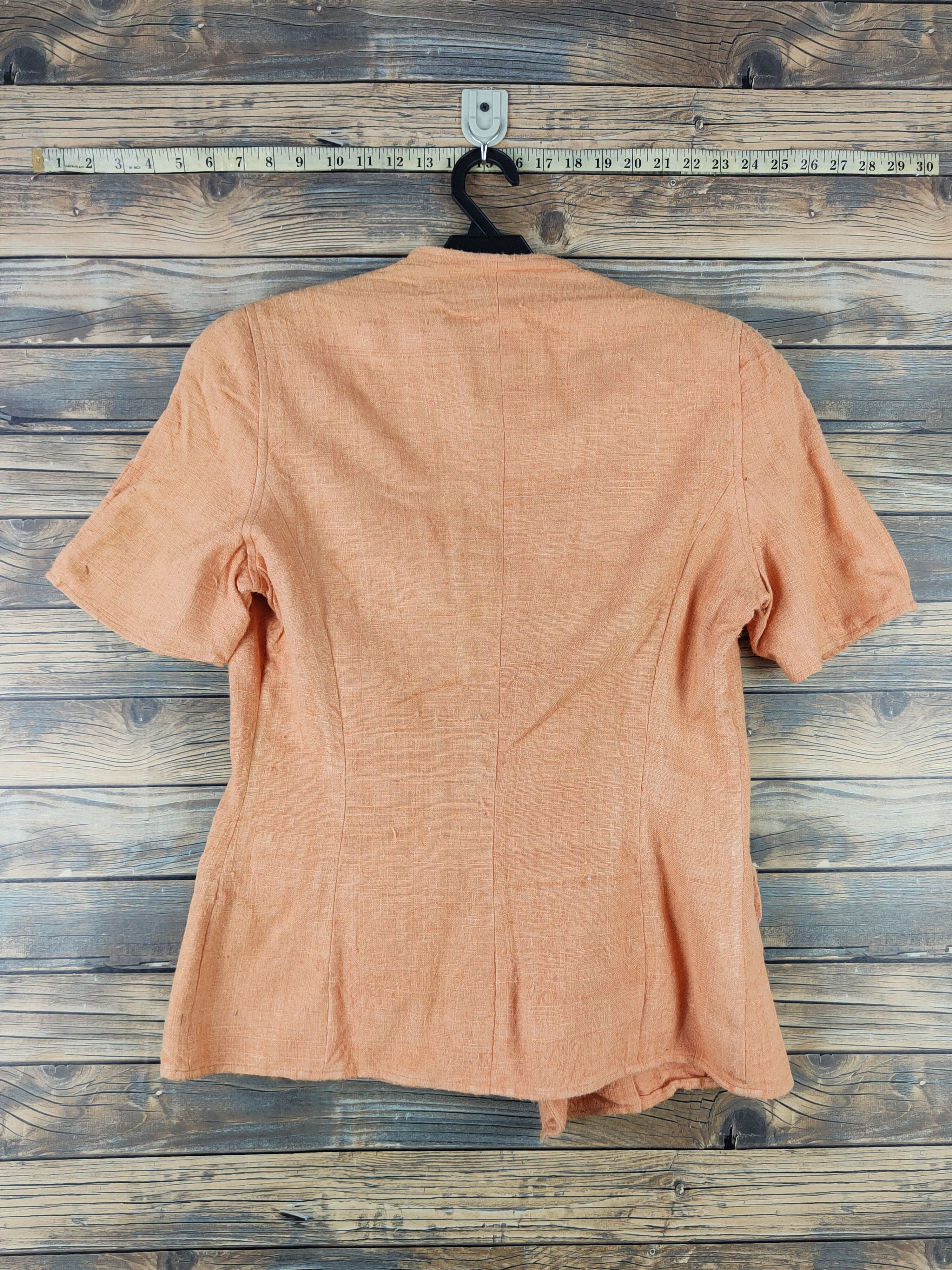 Christian Dior Monsieur DL Christian Dior Orange Short Sleeve Blazers #1394 Size XL / US 12-14 / IT 48-50 - 7 Thumbnail