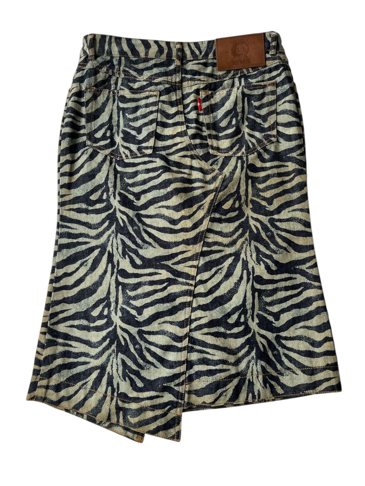 Hysteric Glamour RARE‼️ Ozone Community Zebra Stripes Denim Skirt Size 29" - 2 Thumbnail