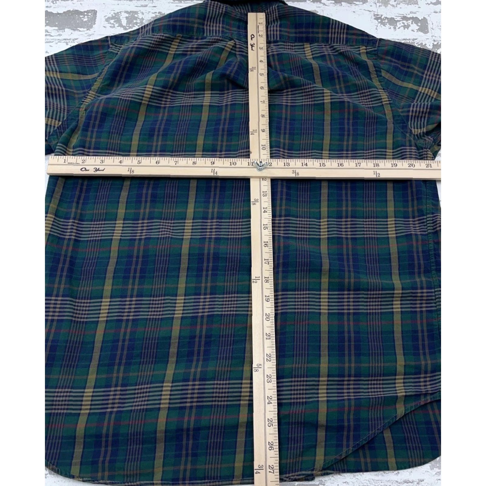 Ralph Lauren Ralph Lauren Shirt Men Medium Green Blue Plaid Button-Up Tartan Casual Dress A36 Size US M / EU 48-50 / 2 - 7 Thumbnail