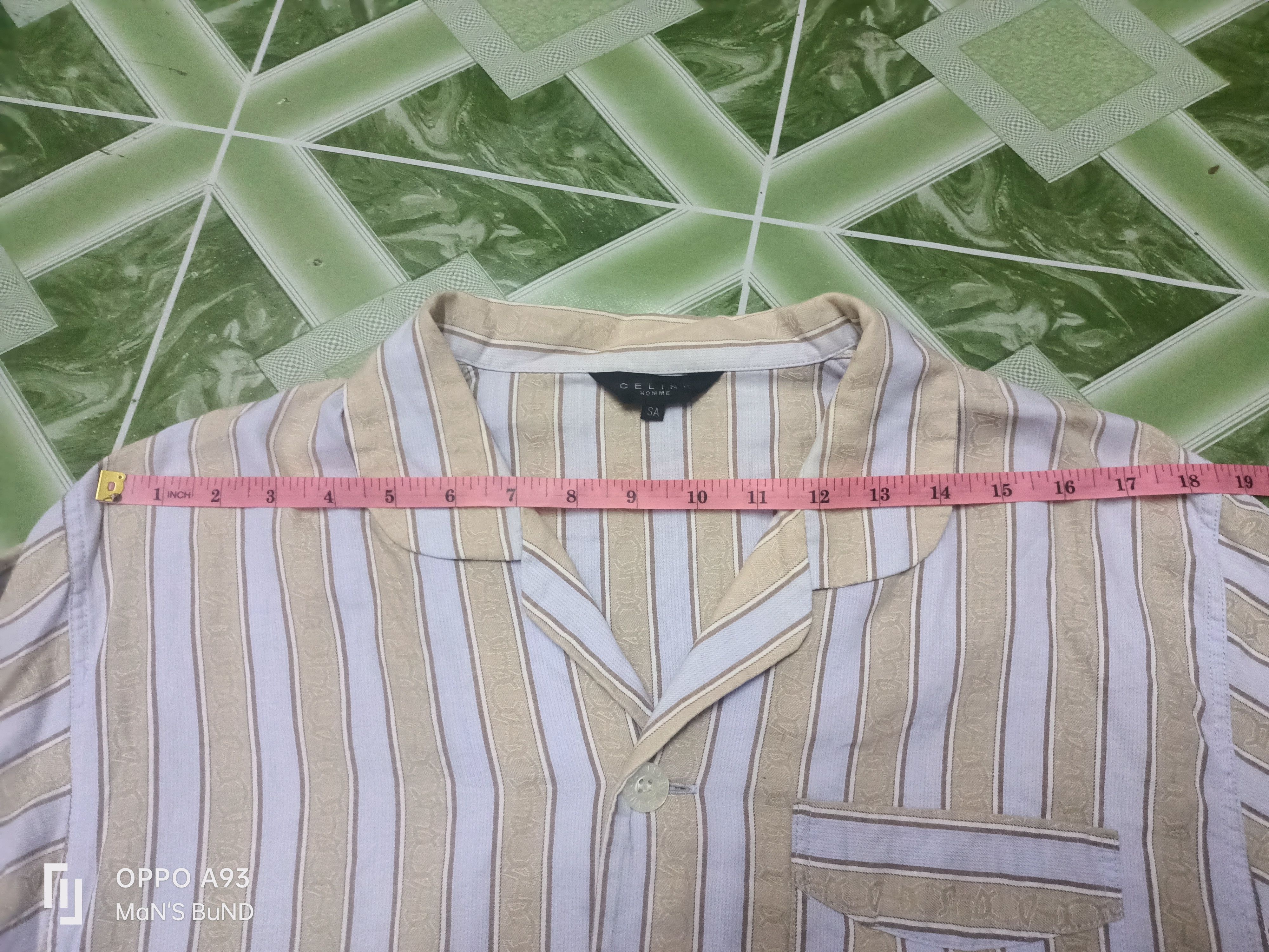 Celine × Vintage Vintage Celine Homme Button Shirt Size M / US 6-8 / IT 42-44 - 12 Thumbnail
