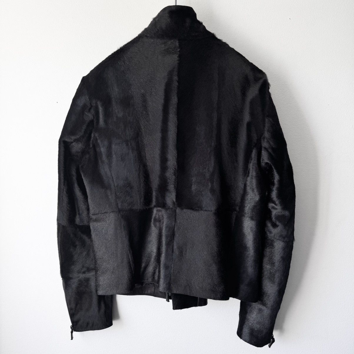 Emporio Armani Emporio Armani AW2012 Pony Hair Asymmetrical Leather Jacket Size US M / EU 48-50 / 2 - 6 Thumbnail