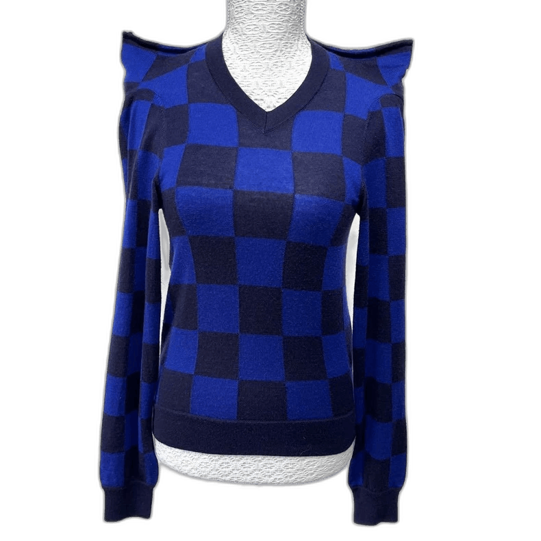 Comme des Garcons COMME des GARCONS Checkerboard Deformed Sweater - dmc Size M / US 6-8 / IT 42-44 - 1 Thumbnail