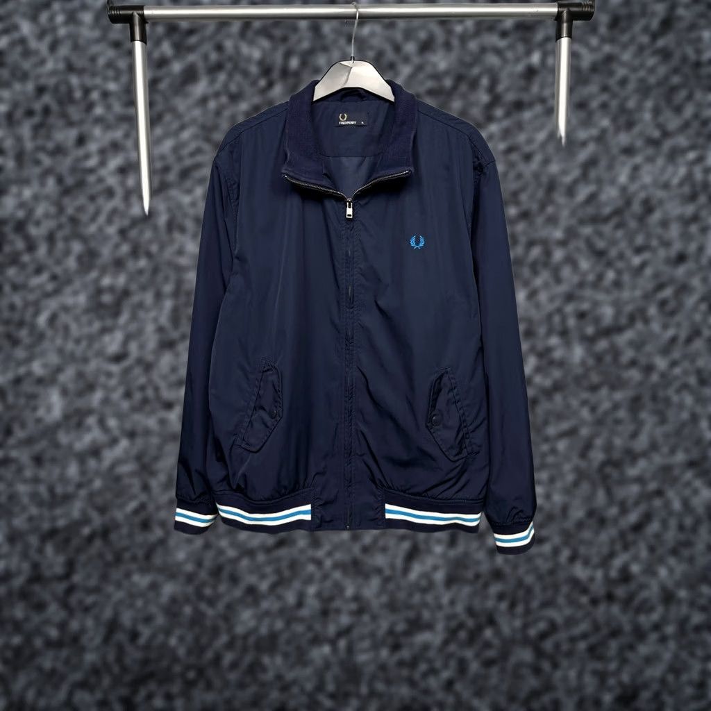 Fred Perry Fred Perry Jacket Nylon Mens XL Blue Logo Windbreaker Size US XL / EU 56 / 4 - 1 Thumbnail