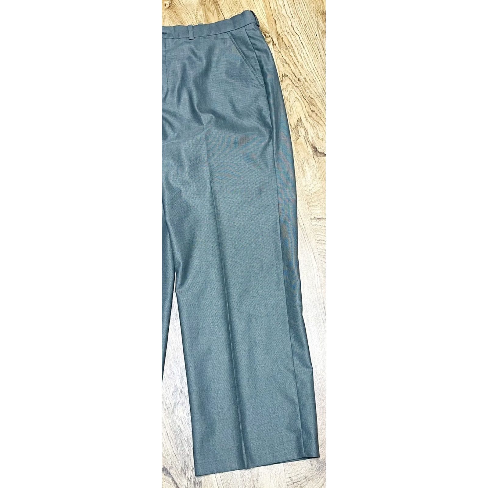 Perry Ellis Perry Ellis Dress Pants Slacks Gray Checkered Straight Leg Sz 34x29 Men’s Regular 34 Inseam 29 Comfort Classic Vintage: No Size US 34 / EU 50 - 2 Thumbnail