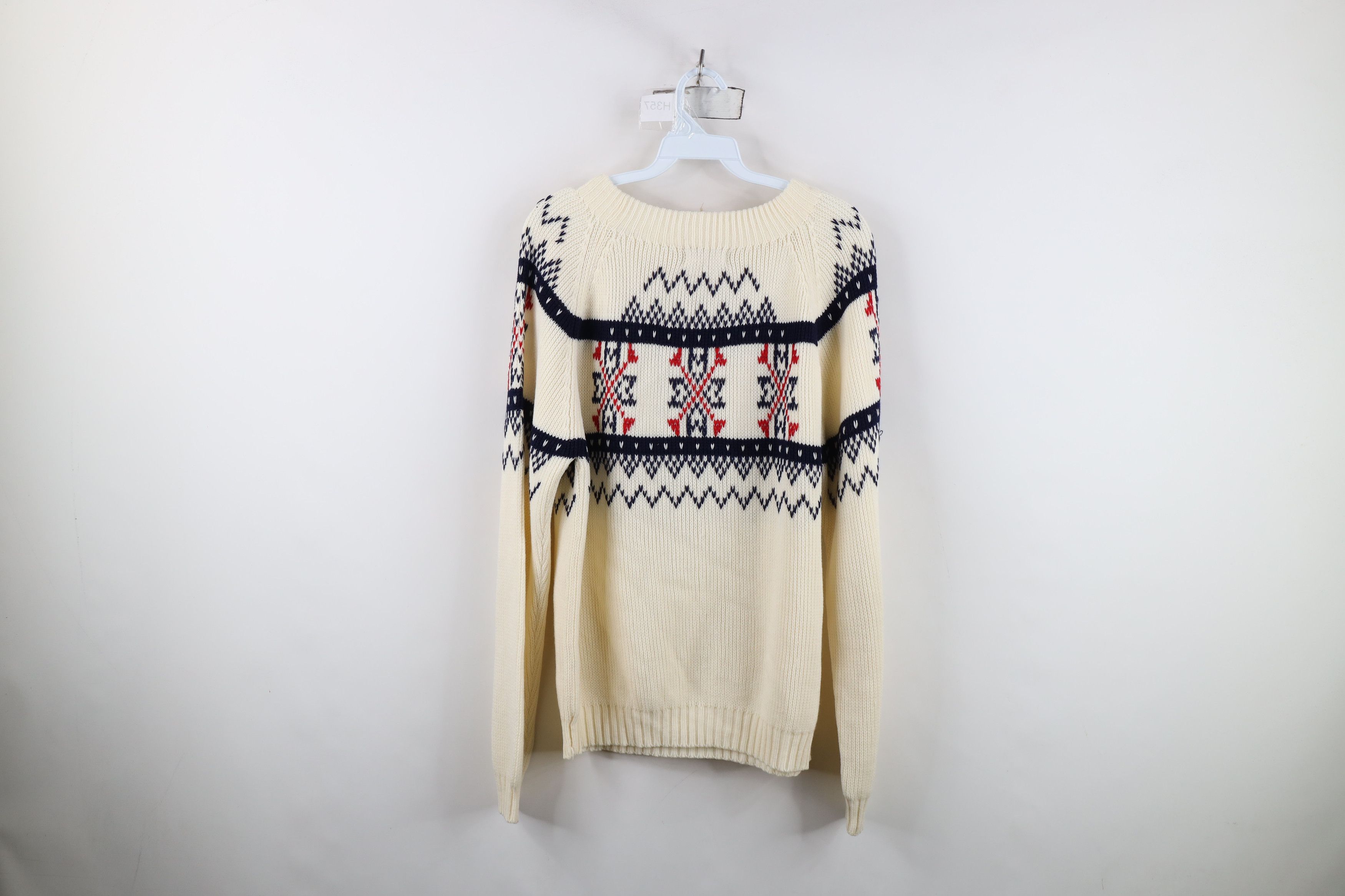 Vintage Vintage 60s 70s Mid Century Modern Ribbed Knit Sweater Size L / US 10 / IT 46 - 10 Thumbnail