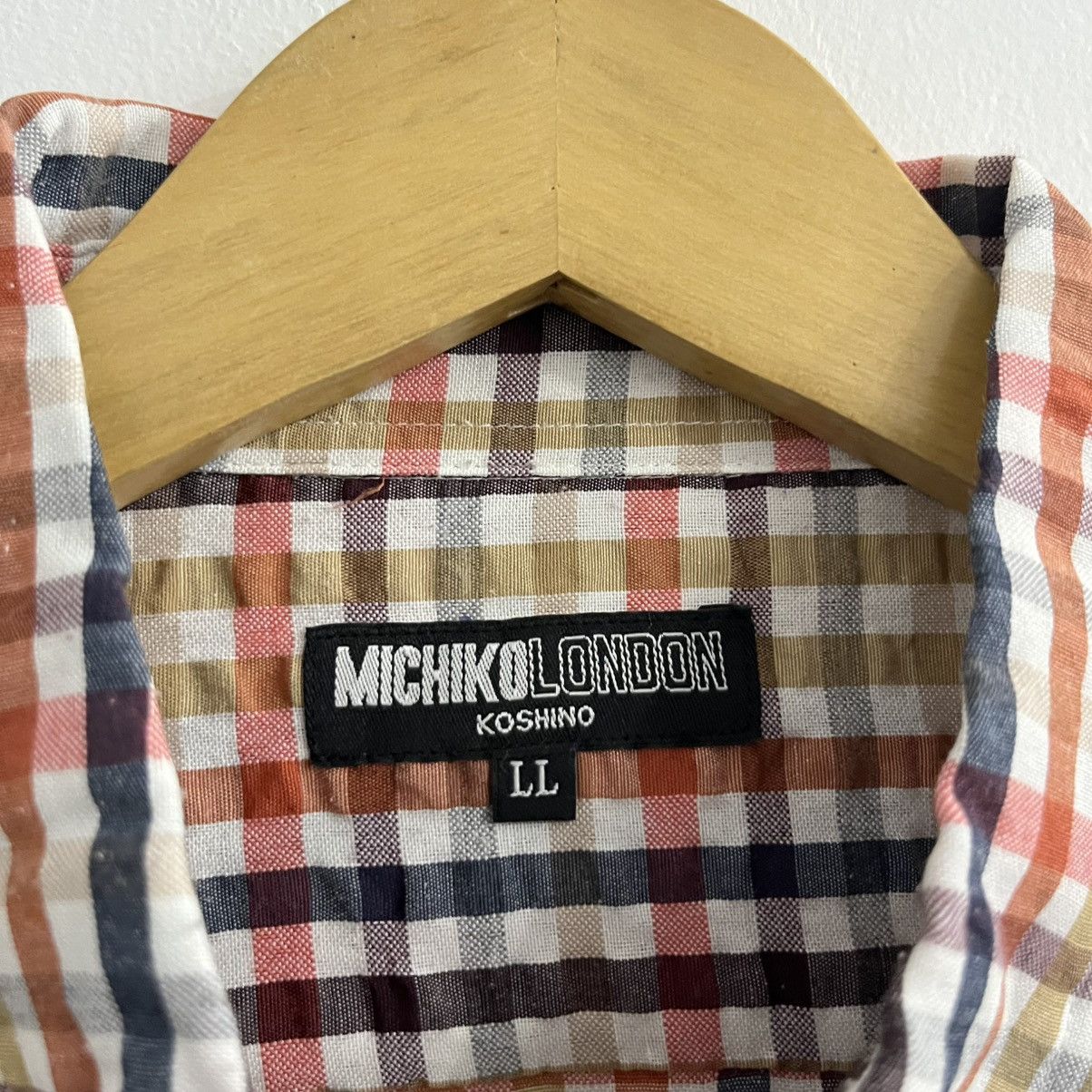 Michiko Koshino Michiko London Koshino - Plaid Longsleeve Button Up Shirt Size US L / EU 52-54 / 3 - 3 Thumbnail
