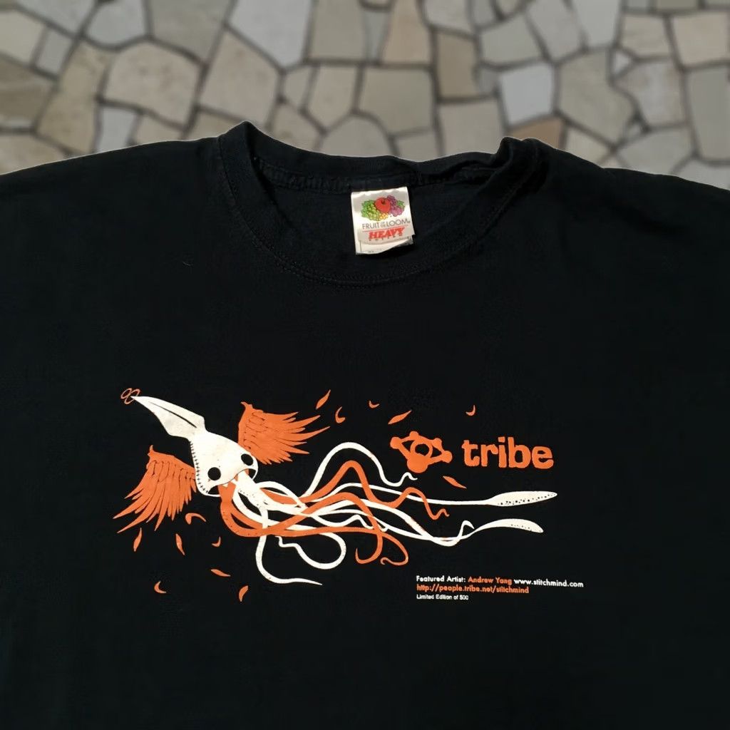Fruit Of The Loom Tribe Quest Black Vintage T-Shirt XL Mens 90s Hip Hop Band Limited Edition A Tribe Called Quest Occult Boxing Style? Size US XL / EU 56 / 4 - 1 Thumbnail