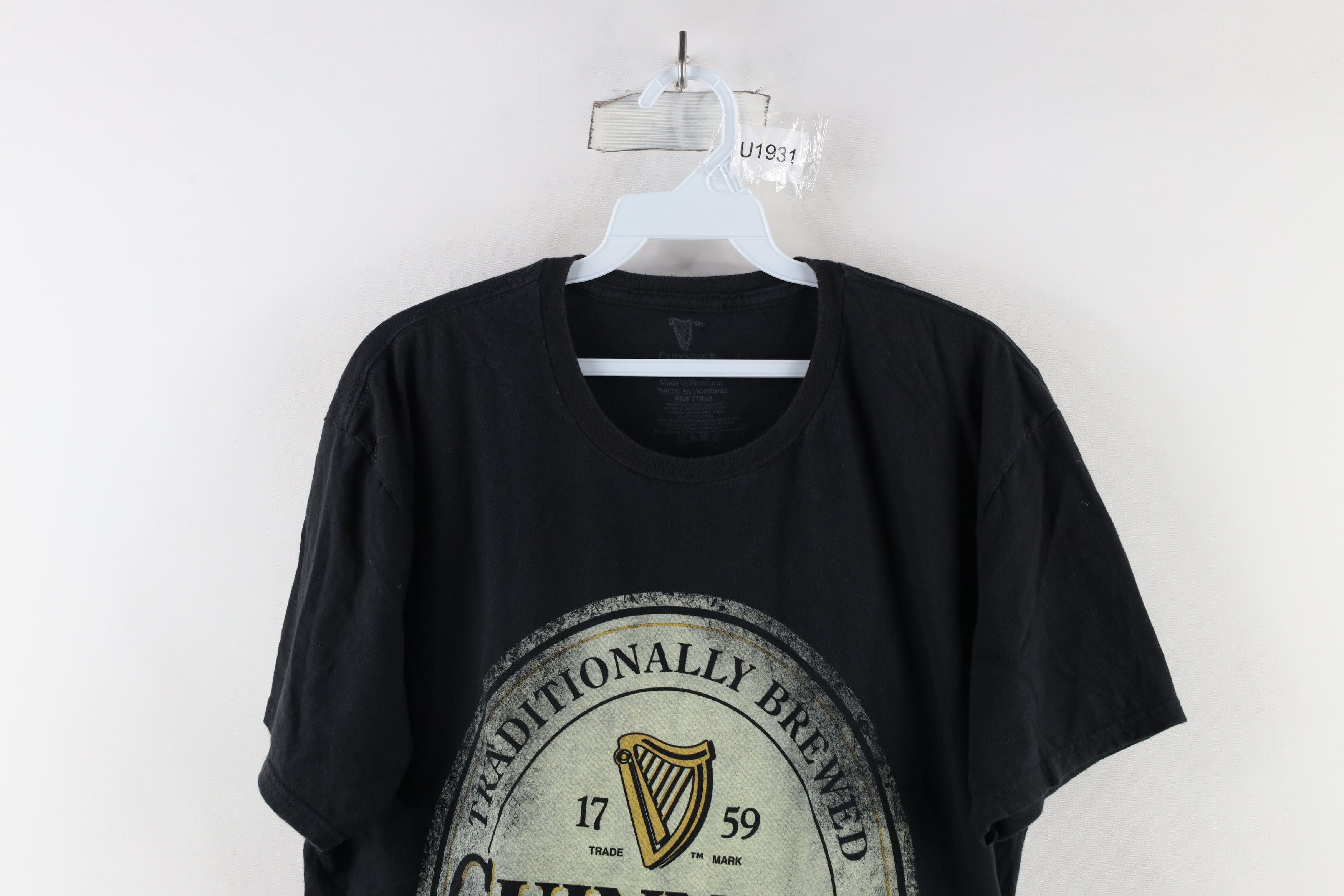 Vintage Vintage Guinness Beer Spell Out Extra Stout Ireland T-Shirt Size US XL / EU 56 / 4 - 2 Thumbnail