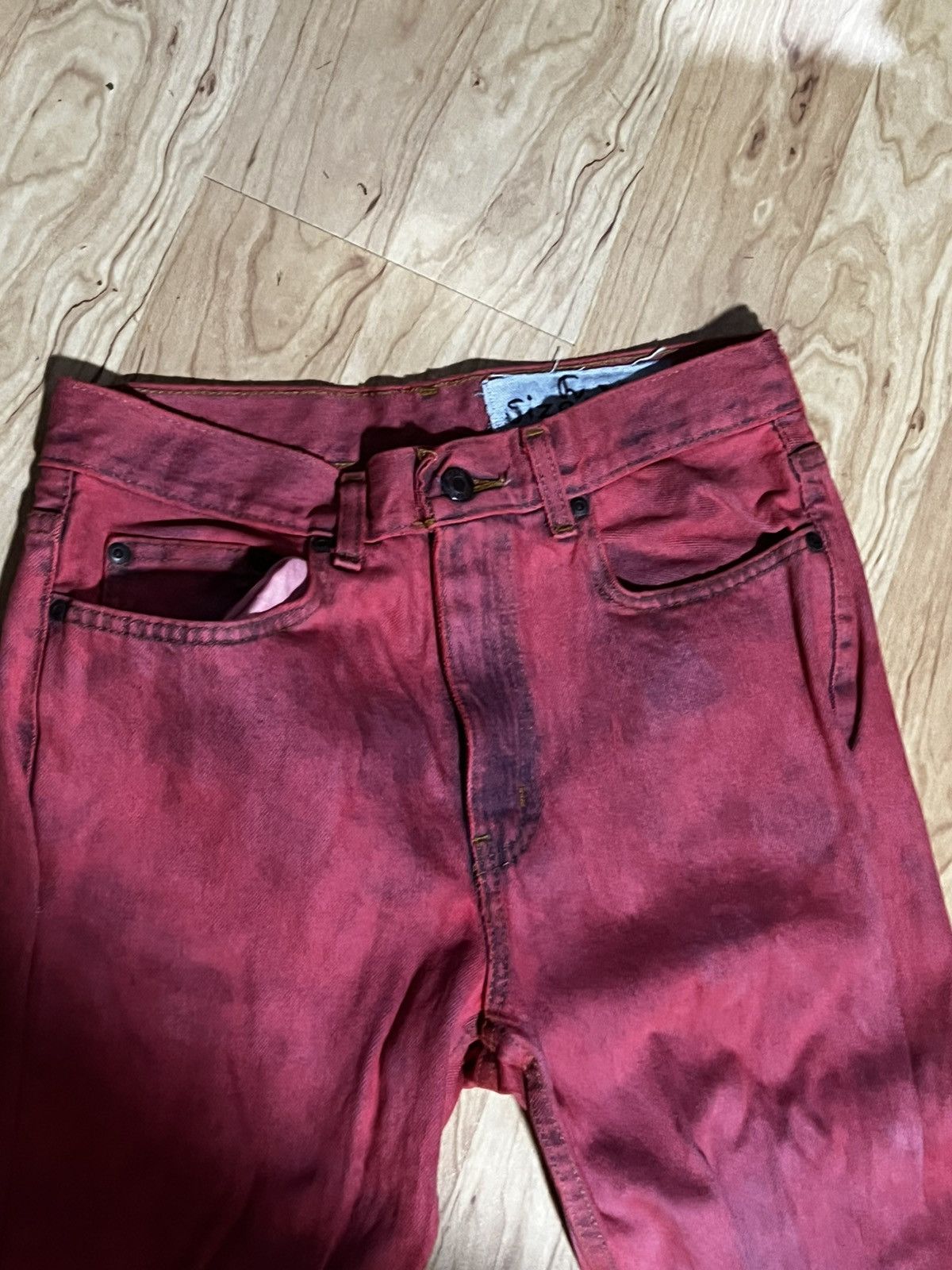 Other RED STACKED DENIM JEANS Size US 28 / EU 44 - 3 Thumbnail