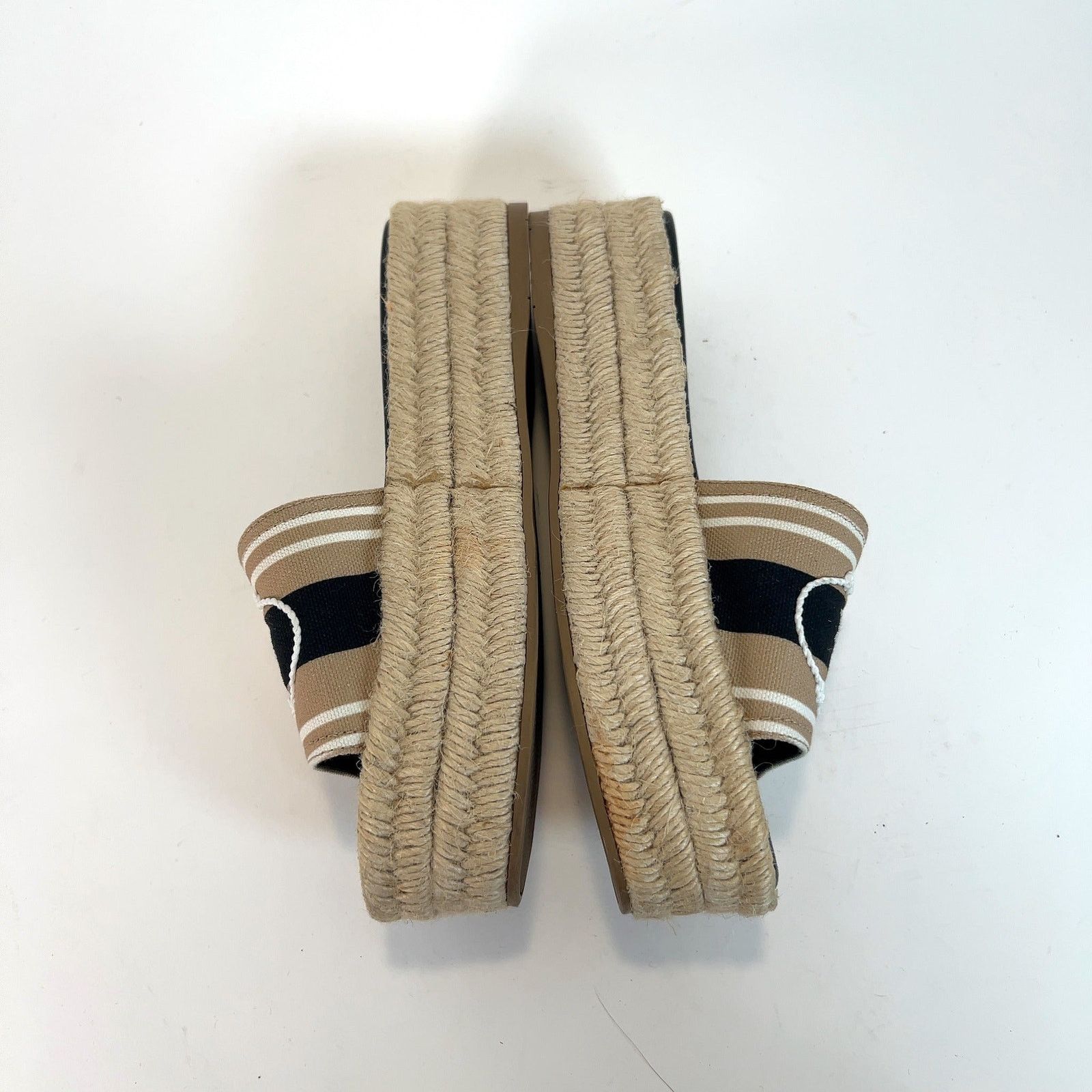 Prada Prada Logo Logo Espardille Platform Sandals Size US 4 / IT 34 - 4 Thumbnail