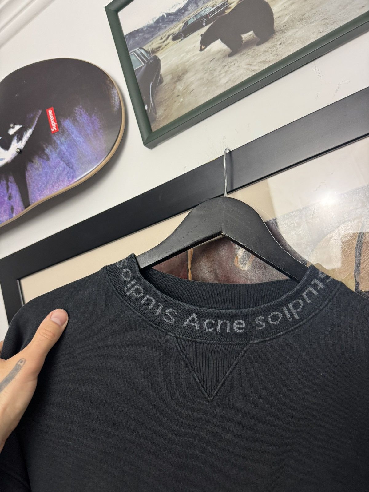 Acne Studios Acne Studios Flogho Crewneck Oversize Boxy Fit Designer Size US S / EU 44-46 / 1 - 3 Thumbnail