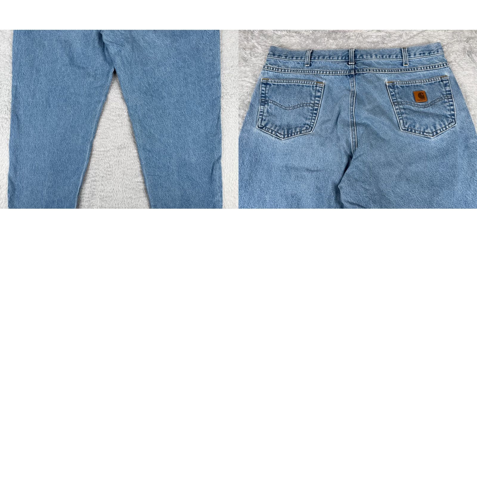 Carhartt Carhartt Jeans Adult 40 Blue Denim Relaxed Fit 100% Cotton Straight 37x30 Jeans Size US 40 / EU 56 - 10 Thumbnail