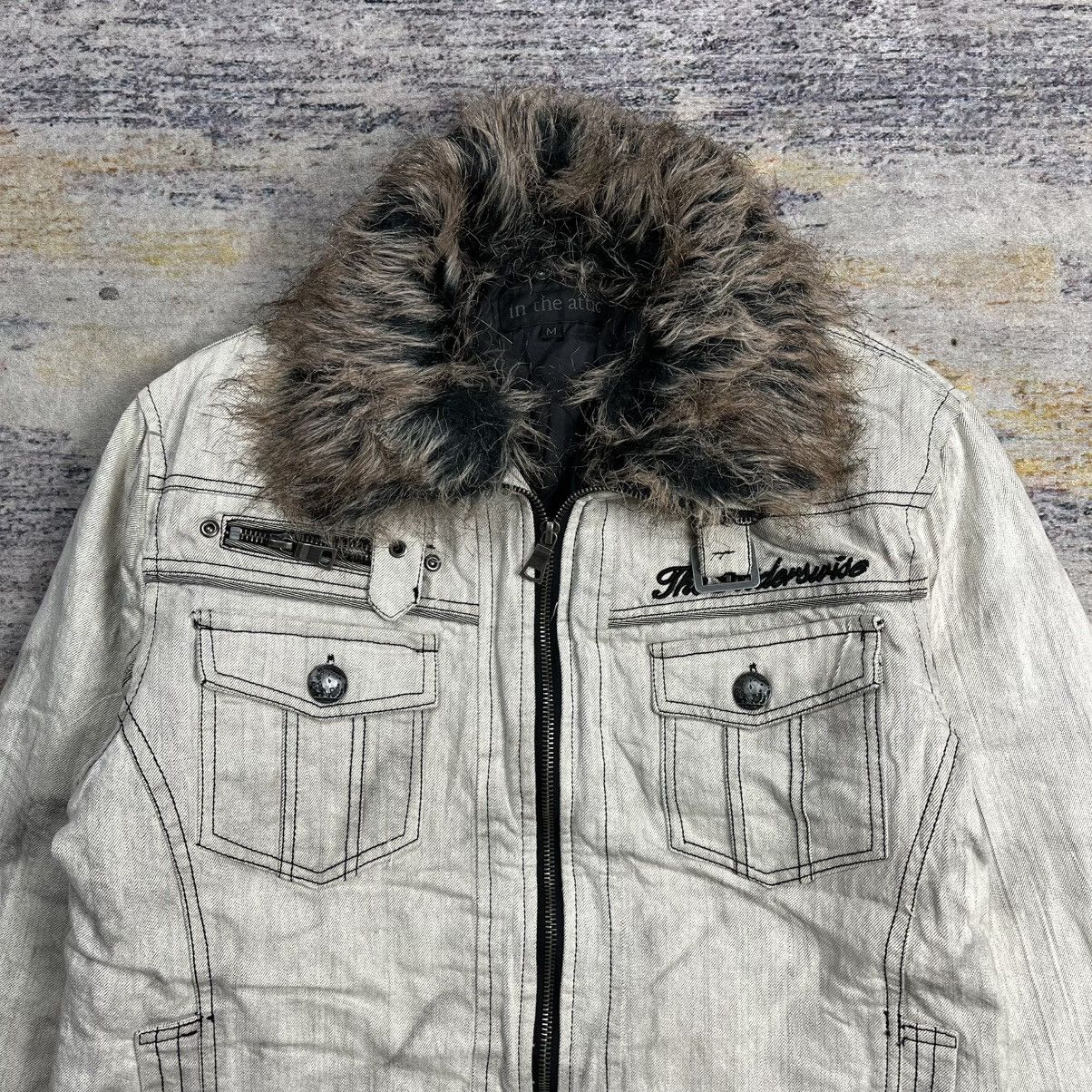 In The Attic In the attic fur collar denim rider jacket lgb vkei style Size US M / EU 48-50 / 2 - 4 Thumbnail