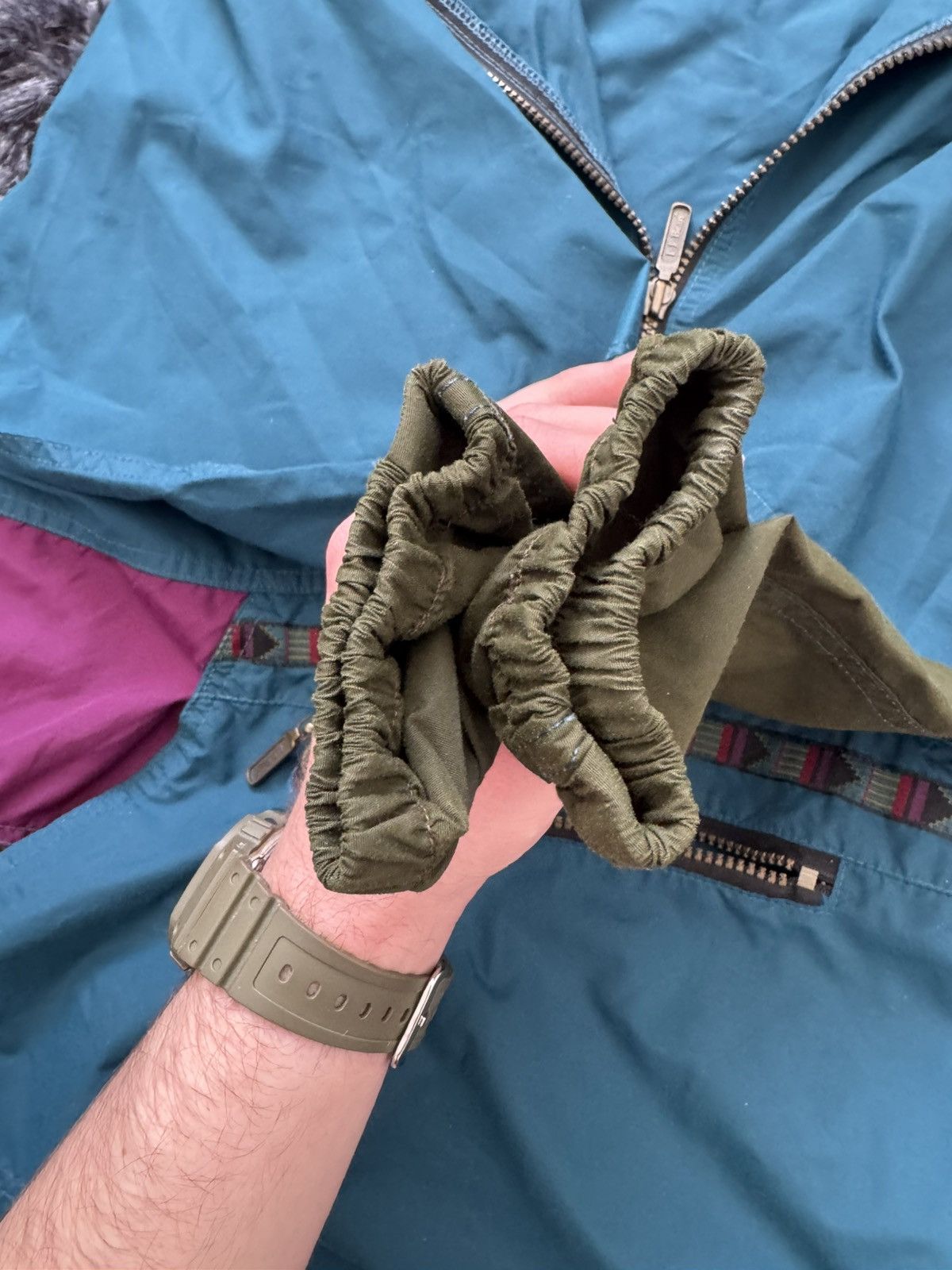 L.L. Bean Vintage 90s L.L. Bean Anorak - Made in USA - Teal/Purple Size M / US 6-8 / IT 42-44 - 5 Thumbnail