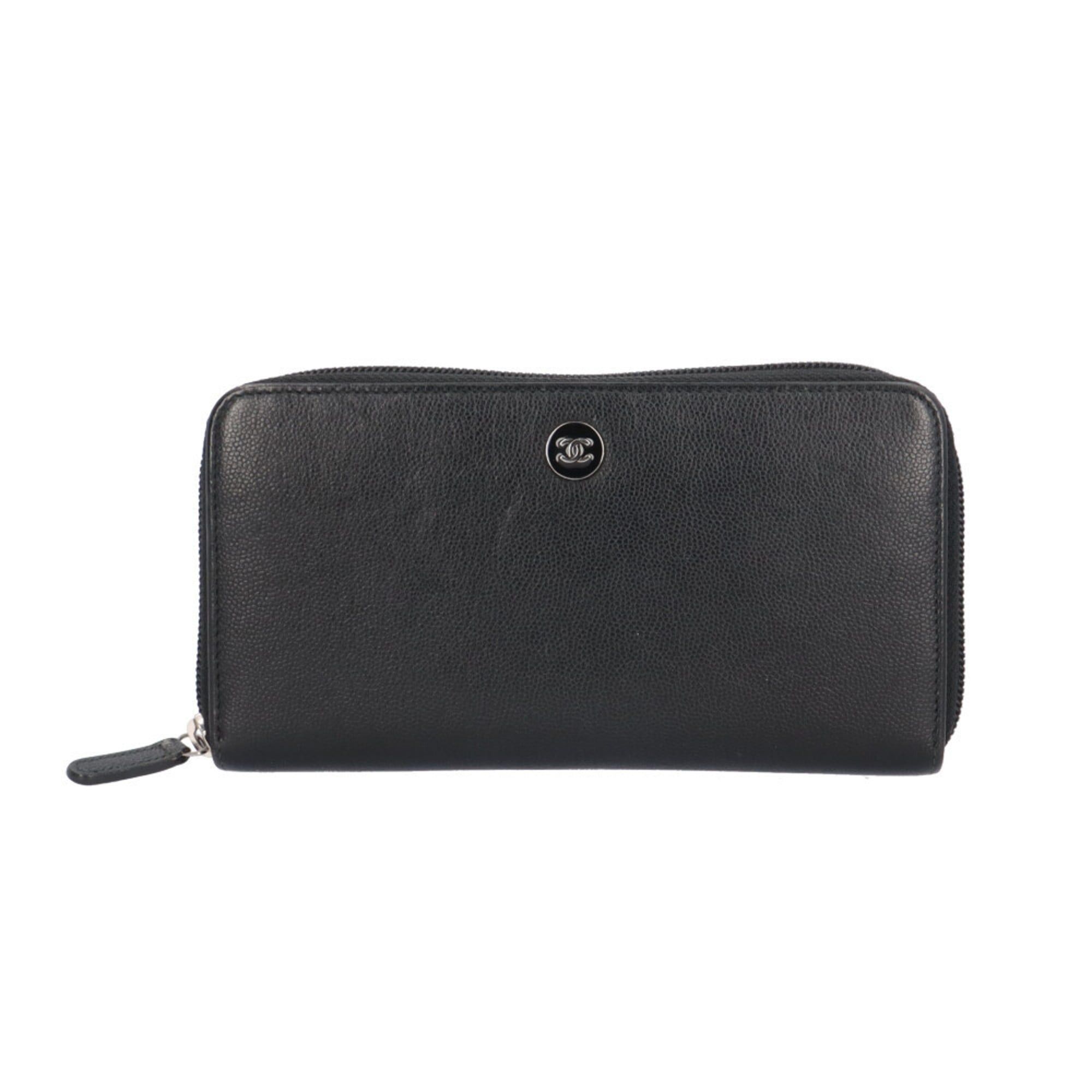 Chanel Pre-owned Chanel Coco Button Long Wallet, Leather, Women's, CHANEL Size ONE SIZE - 1 Thumbnail