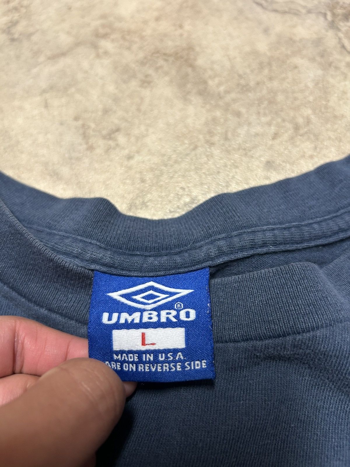 Umbro Vintage Umbro USA Made Long Sleeve Navy L Size US L / EU 52-54 / 3 - 3 Thumbnail