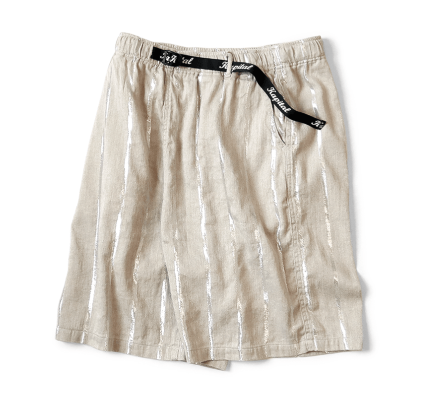 Kapital Linen Glitter Fillies Stripe Easy Shorts Size US 34 / EU 50 - 3 Thumbnail