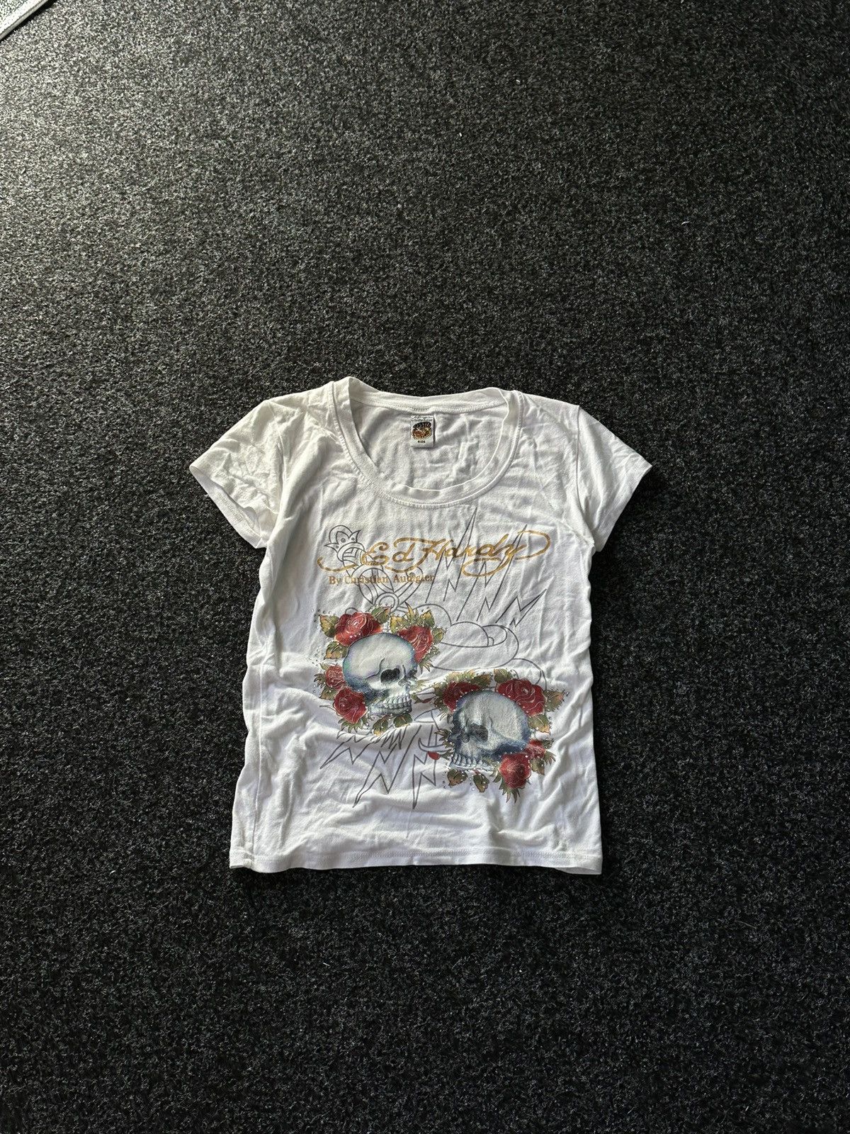 Designer × Ed Hardy ❗️Vintage Ed Hardy tiger big True Love Logo Women Tee Size M / US 6-8 / IT 42-44 - 1 Thumbnail