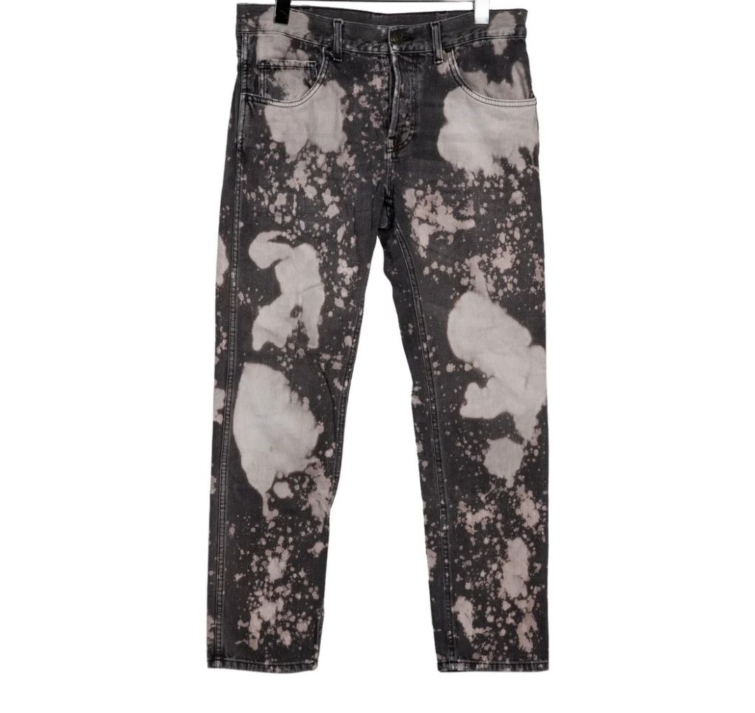 Gucci Gucci Bleached Black Denim Jeans/Beige Splatter Size 33 NWT Size US 33 - 1 Thumbnail