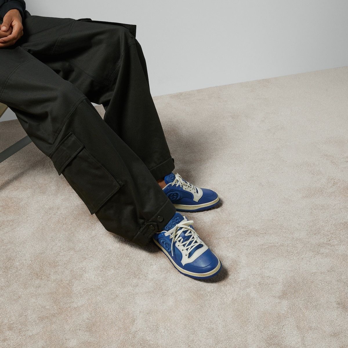 Gucci o1s1wg110425 Men's MAC80 Sneakers in Blue & White Size US 10.5 / EU 43-44 - 3 Thumbnail