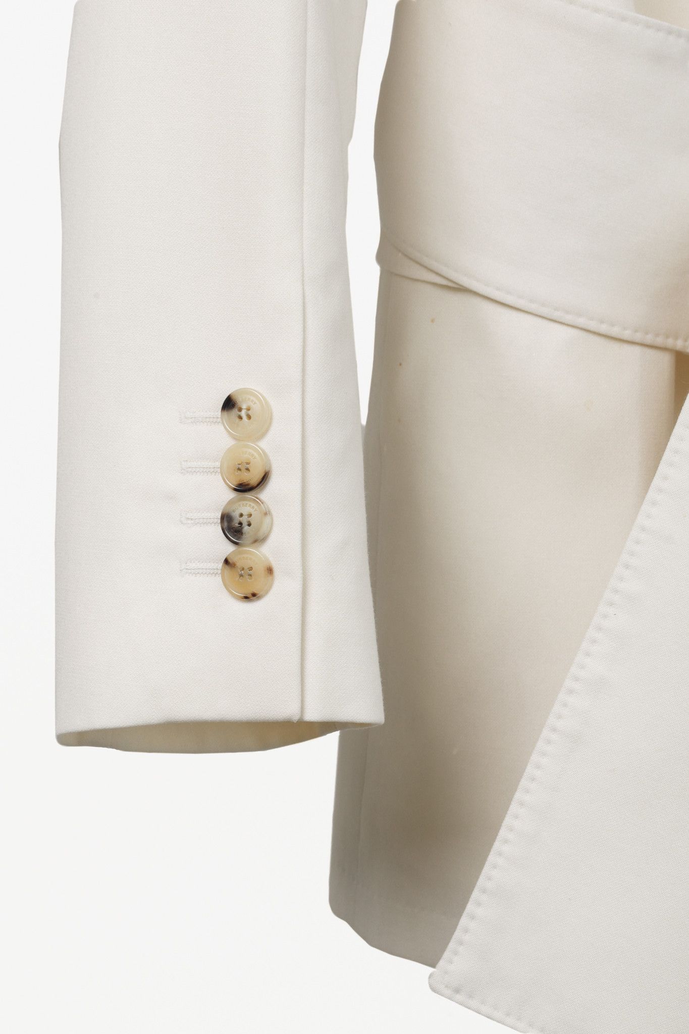Burberry Burberry Cream Wool Oversized Belted Blazer Size M / US 6-8 / IT 42-44 - 6 Thumbnail