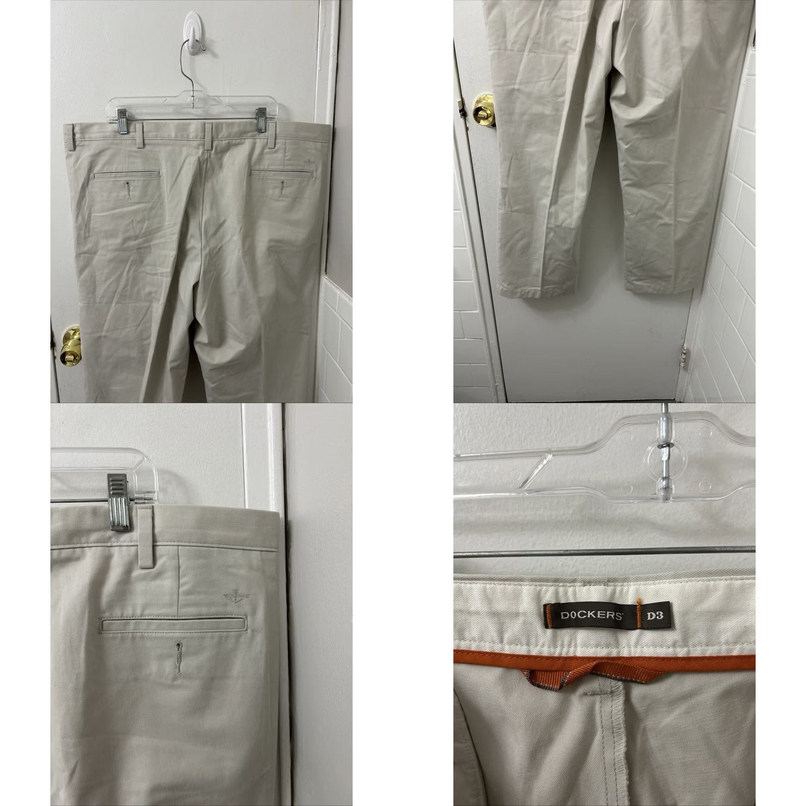 Dockers VINTAGE? No. Dockers D3 Khaki Pants Mens 44x32 Beige Classic Fit Pleated Chino YKK Trousers Size US 44 / EU 60 - 8 Thumbnail