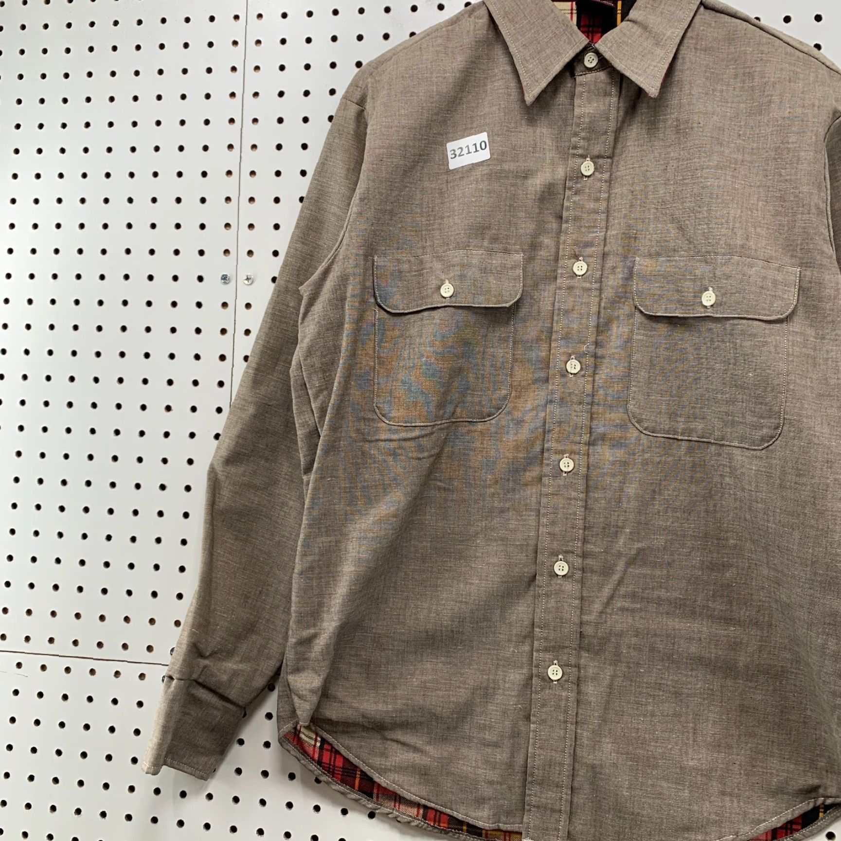 Vintage VINTAGE Kingsport Flannel Lined Button-Up Shirt Mens Medium Brown 70s 80s 90s Size US M / EU 48-50 / 2 - 3 Thumbnail