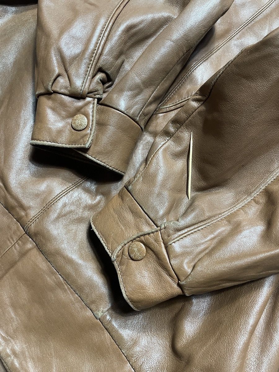 Vintage 🔥Offers🔥Vintage Y2K Real Genuine Leather Jacket Thick Rare Size XXL / US 16-18 / IT 52-54 - 17 Thumbnail