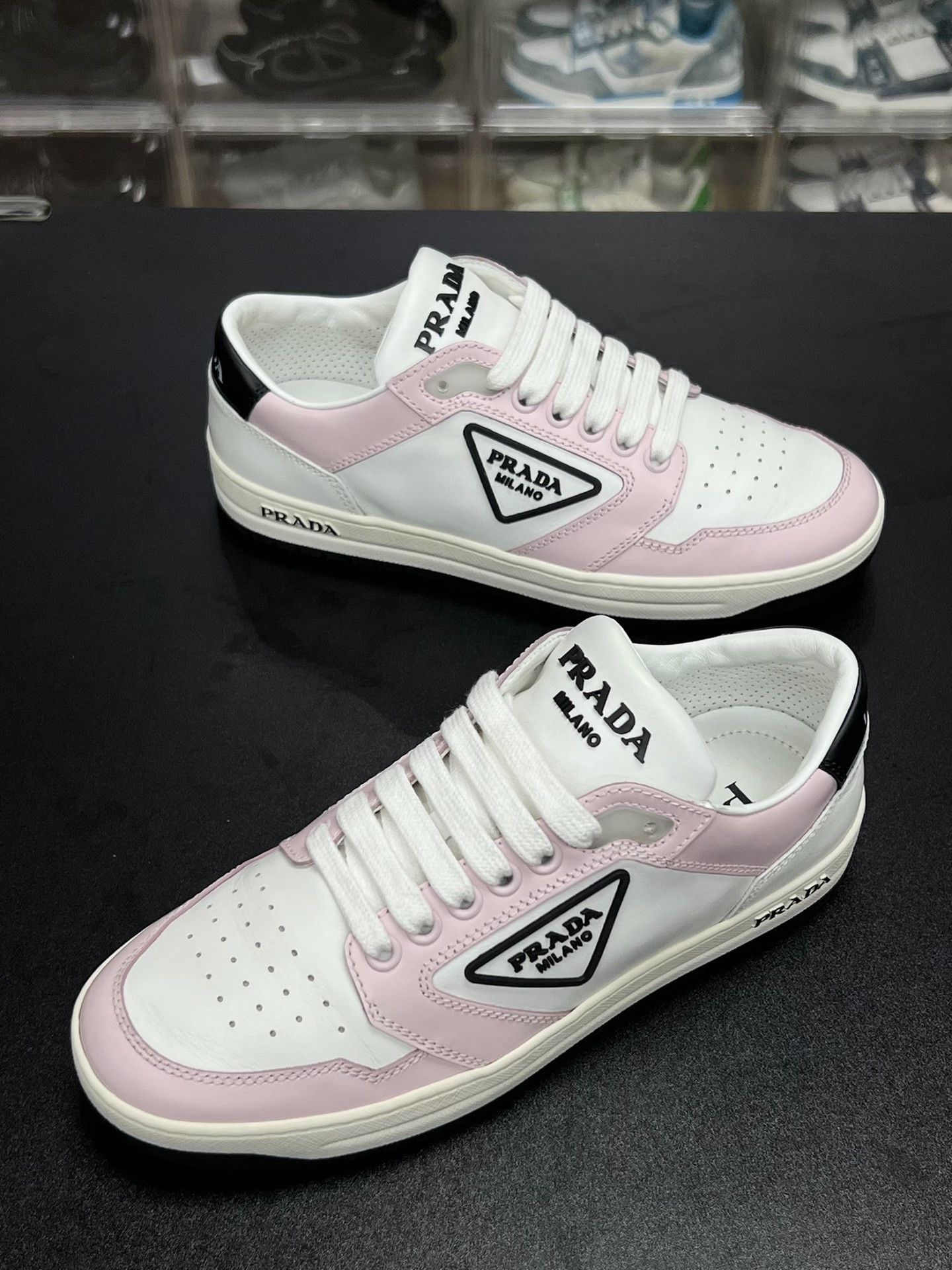 Prada Prada Pink Lowtop Sneakers us_5-5 Women Size US 5.5 / IT 35.5 - 1 Thumbnail