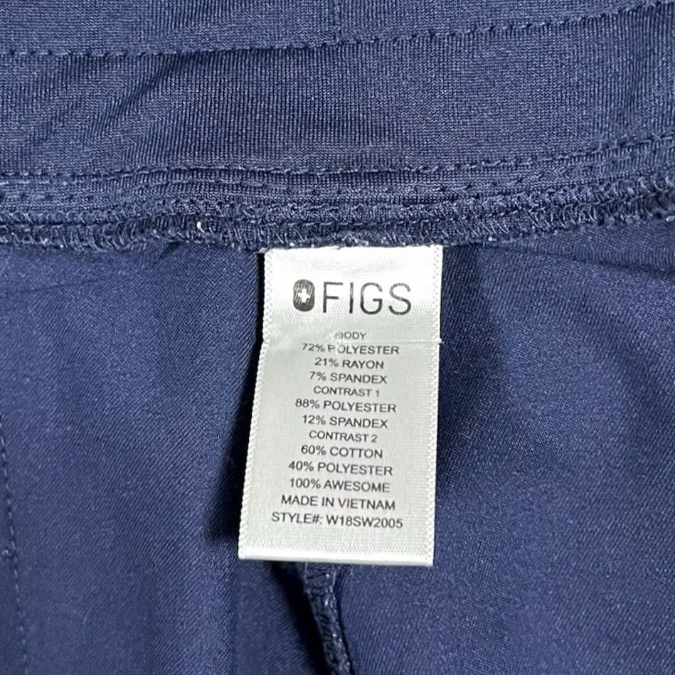 Vintage FIGS Scrub Pants Womens XL Blue Technical Collection Zamora Jogger Stretch Size 40" / US 18 - 3 Thumbnail
