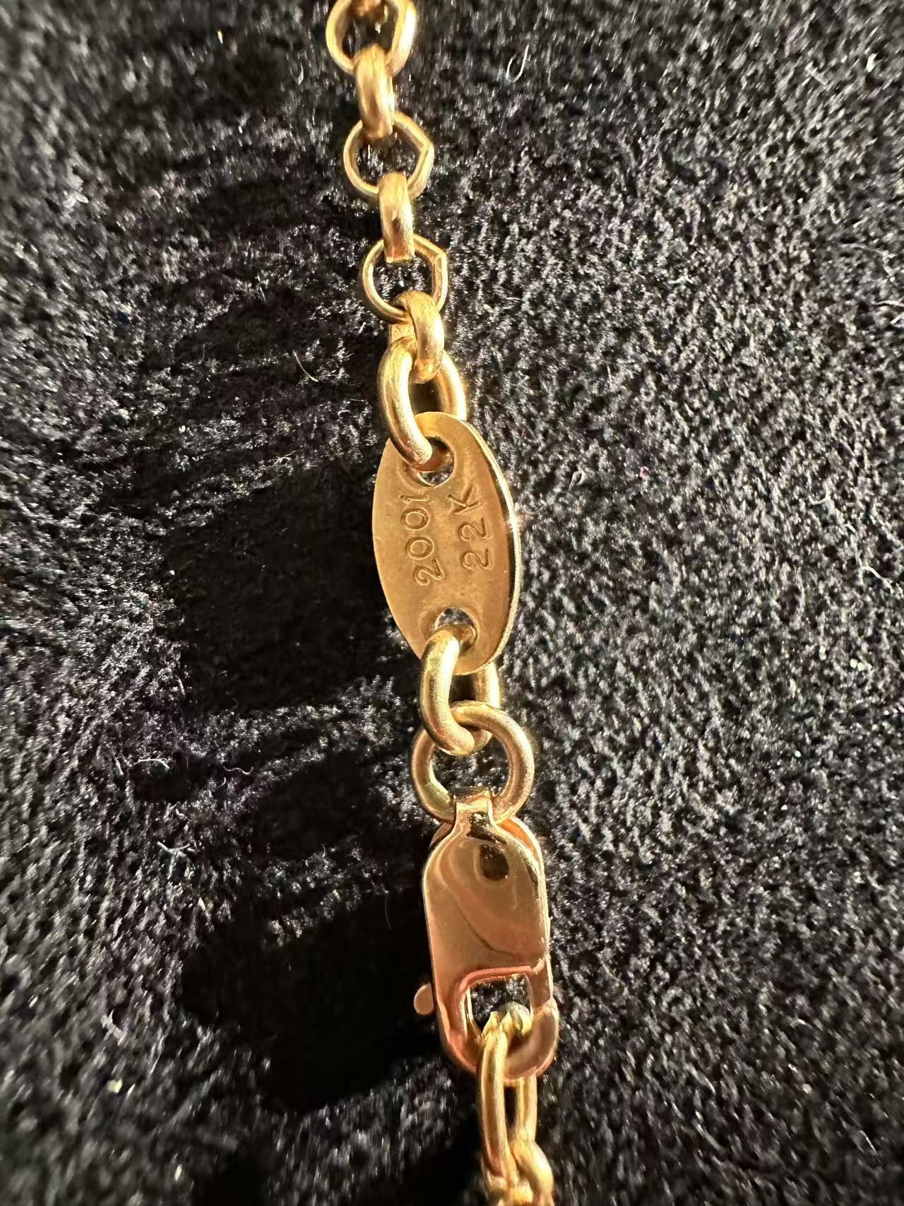 Chrome Hearts Chrome Hearts 22k Gold Emerald Pin Roll Chain Necklace Size ONE SIZE - 7 Thumbnail