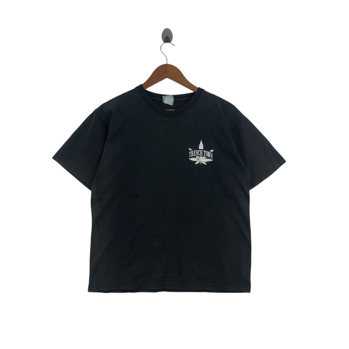 Vintage Vintage 90s FRENCH TOWN Tee Shirt Big Logo Marijuana Raggae Size US M / EU 48-50 / 2 - 2 Thumbnail