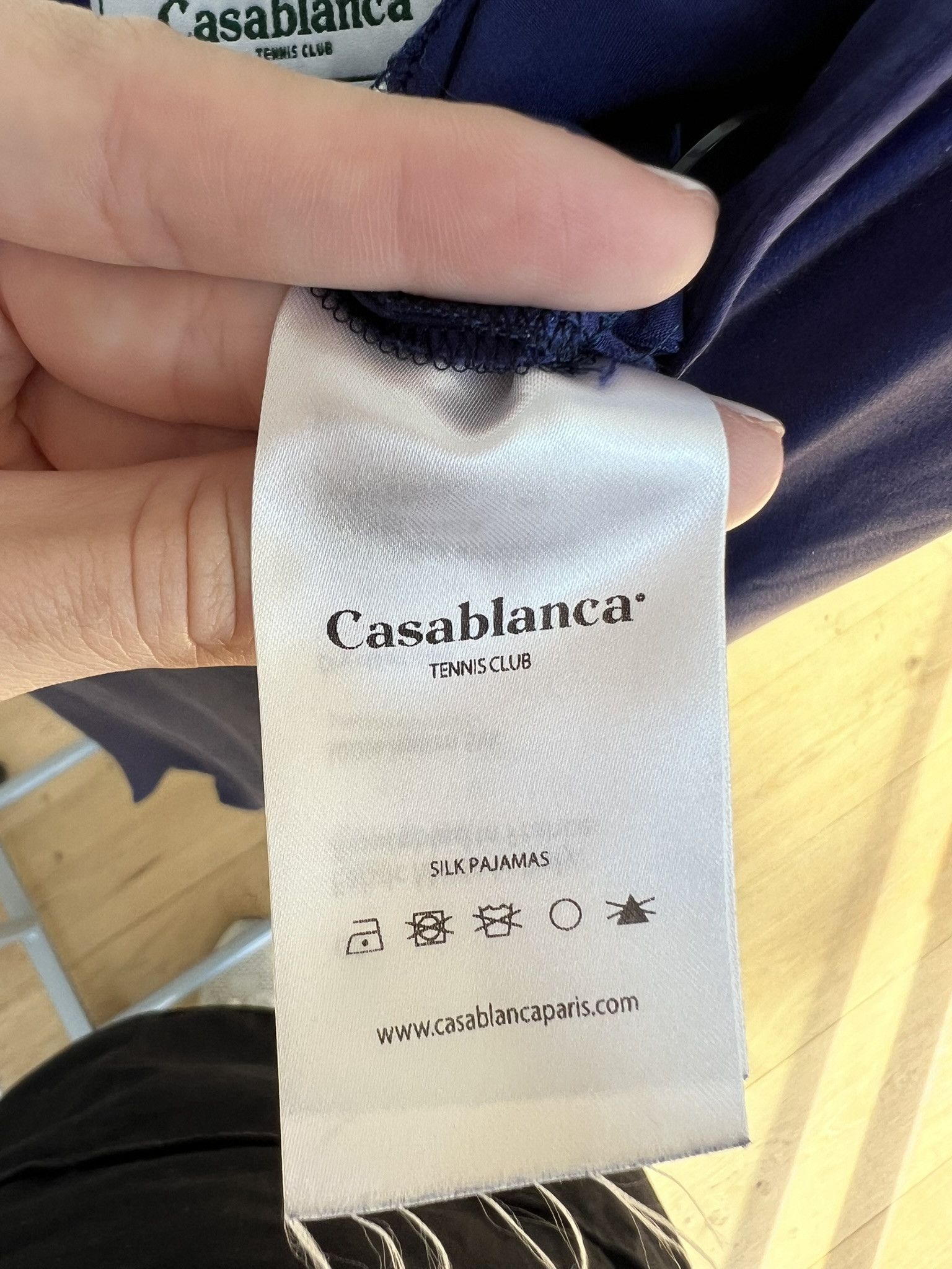 Casablanca Piped Blue Silk Pajama Set Size US XL / EU 56 / 4 - 9 Thumbnail