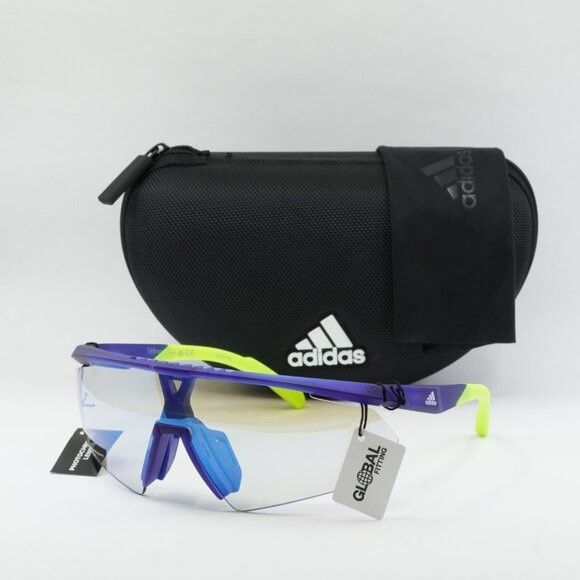 Adidas Adidas SP0015 91X Sunglasses Matte Blue Shield Frame, Blue Size ONE SIZE - 1 Thumbnail