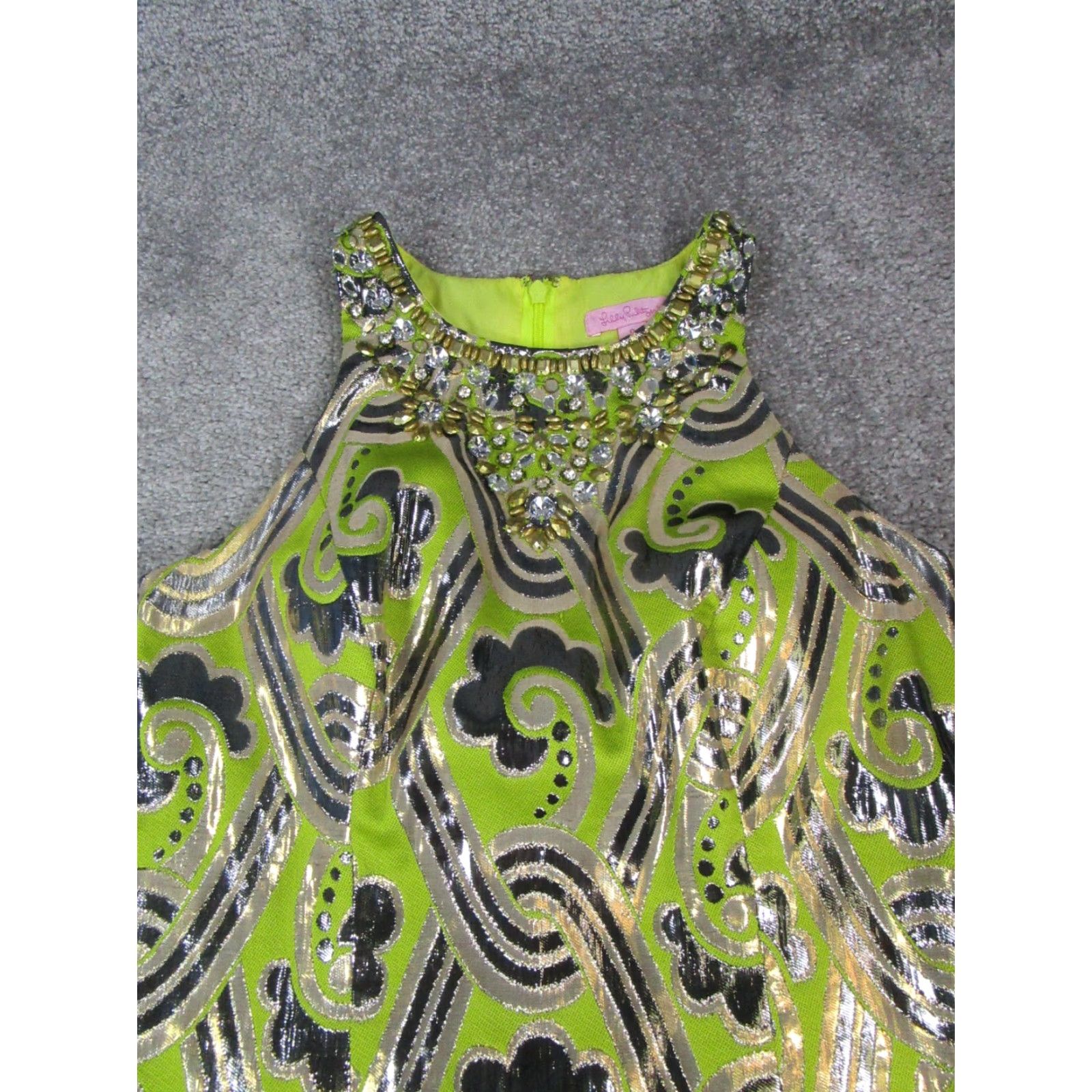 Lilly Pulitzer Lilly Pulitzer Dress 0 Yellow Blue Beige Womens Size XS / US 0-2 / IT 36-38 - 2 Thumbnail
