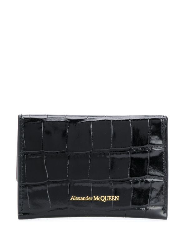 Alexander McQueen o1s22i1n1024 Size: OS / Envelope Skull Cardholder in Black Size ONE SIZE - 2 Thumbnail