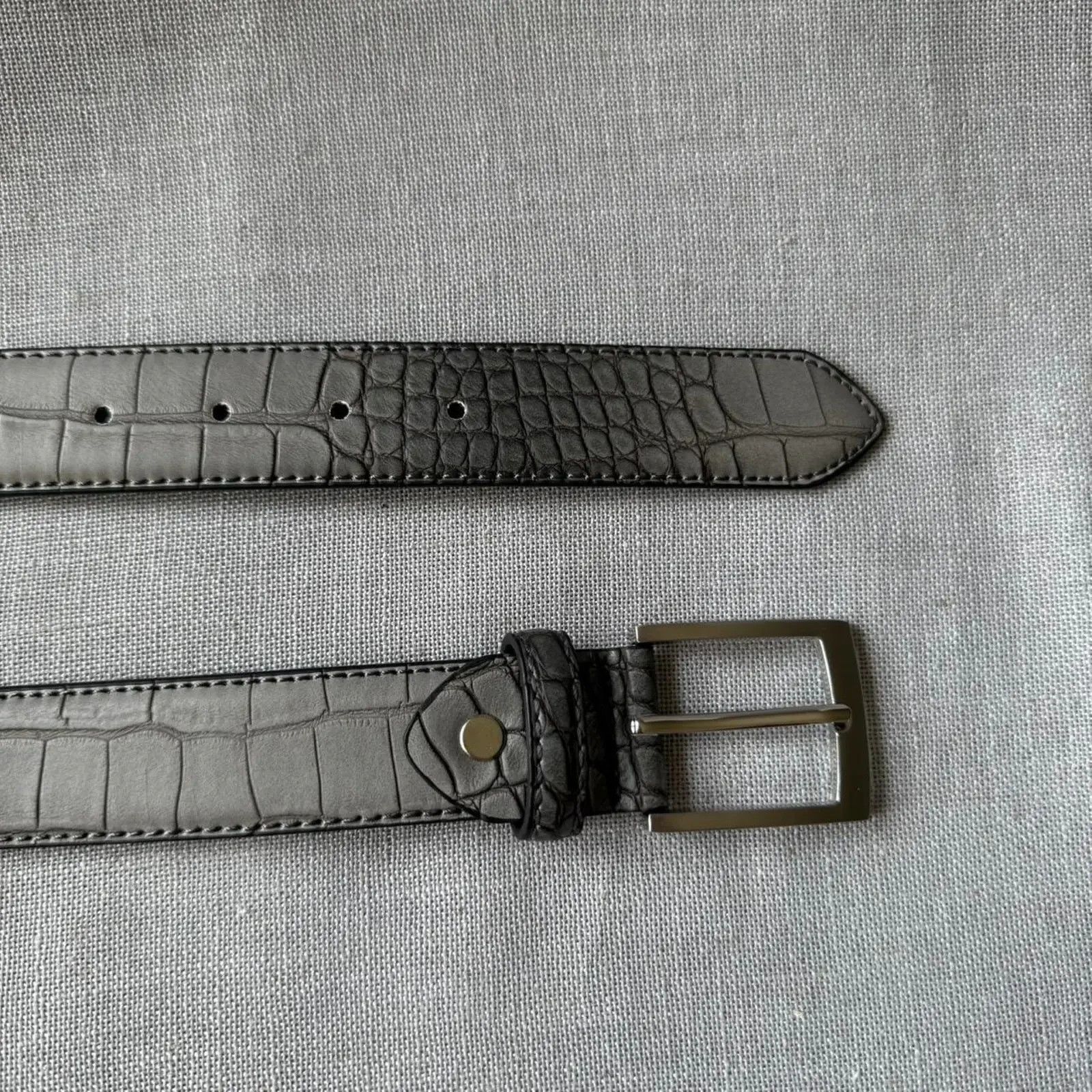 Other Grey engraved alligator pattern western MENS1 Size ONE SIZE - 3 Thumbnail