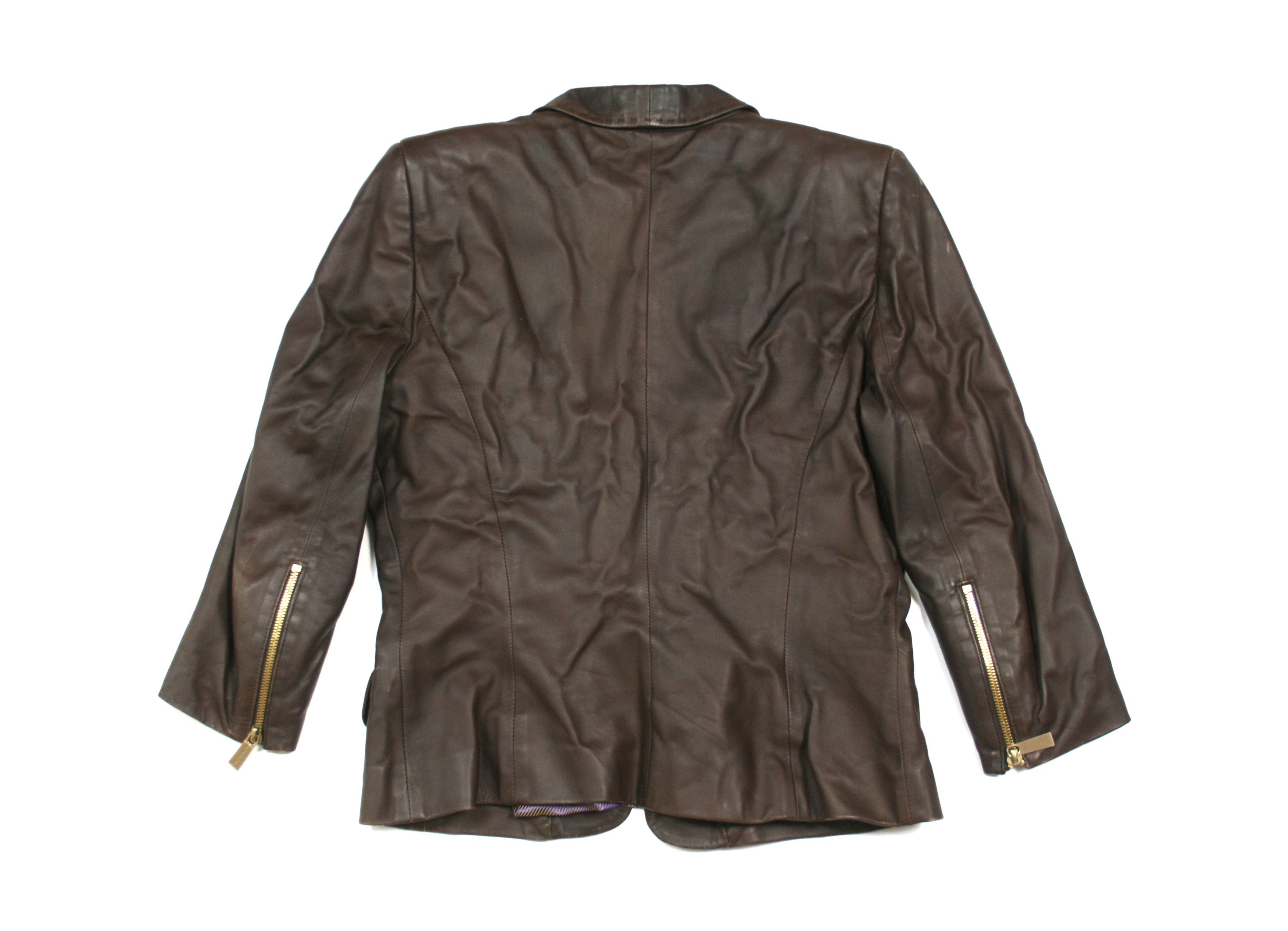 Barbara Bui Leather Blazer Size M / US 6-8 / IT 42-44 - 2 Thumbnail