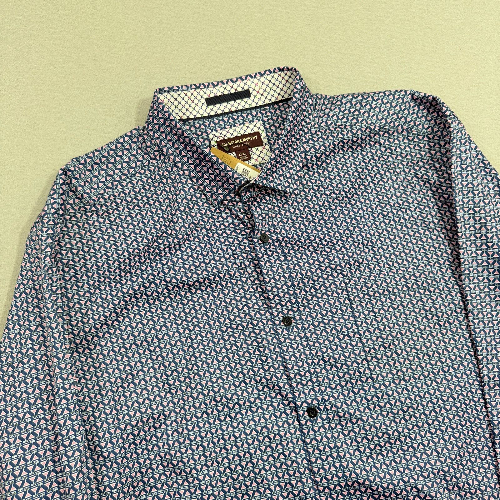 Johnston & Murphy Johnston & Murphy Martini Print Button Up Shirt Mens 3XL NEW Size US XXL / EU 58 / 5 - 1 Thumbnail