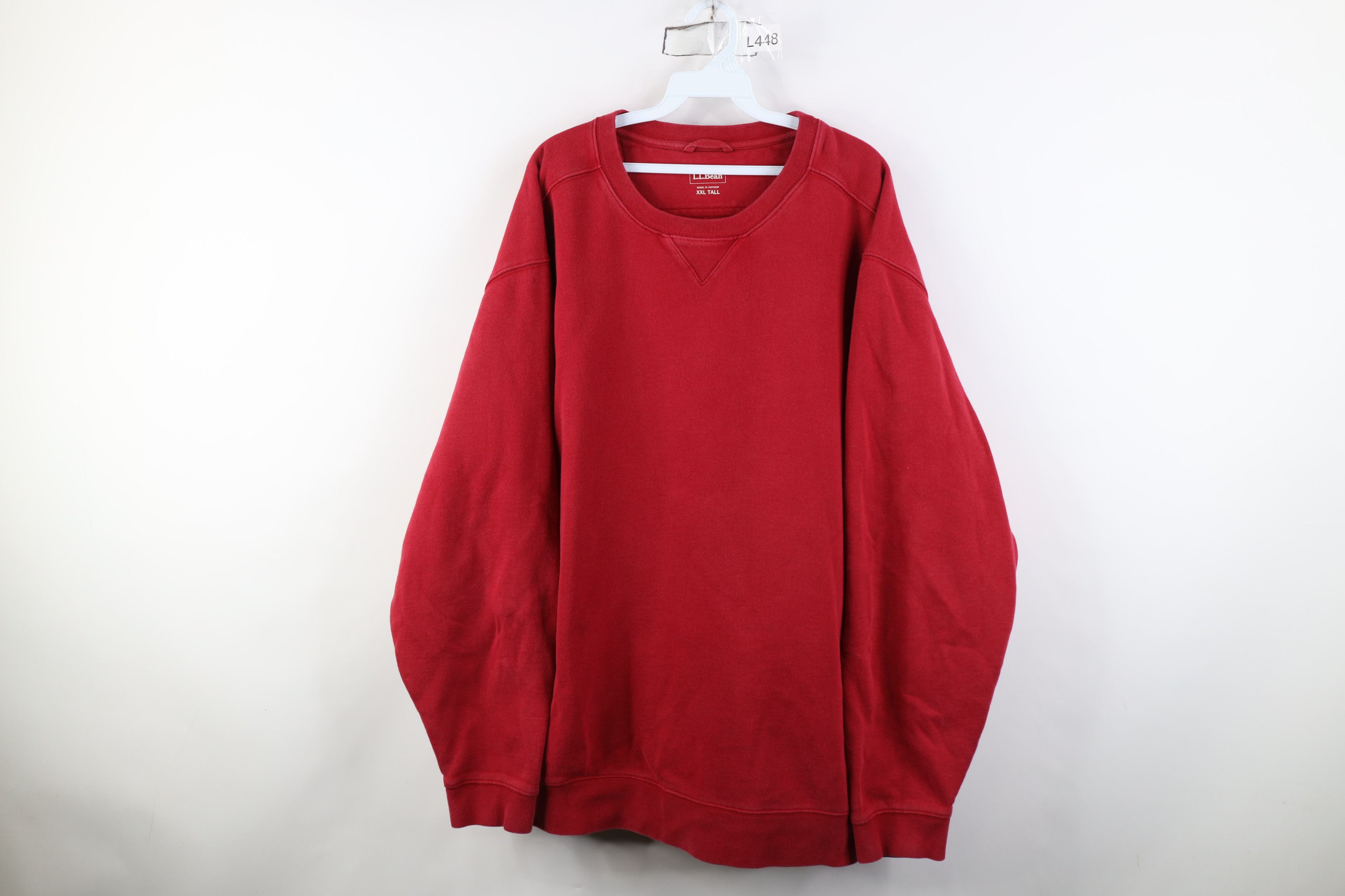 L.L. Bean Vintage LL Bean Blank Heavyweight Crewneck Sweatshirt Red Size US XXL / EU 58 / 5 - 1 Thumbnail