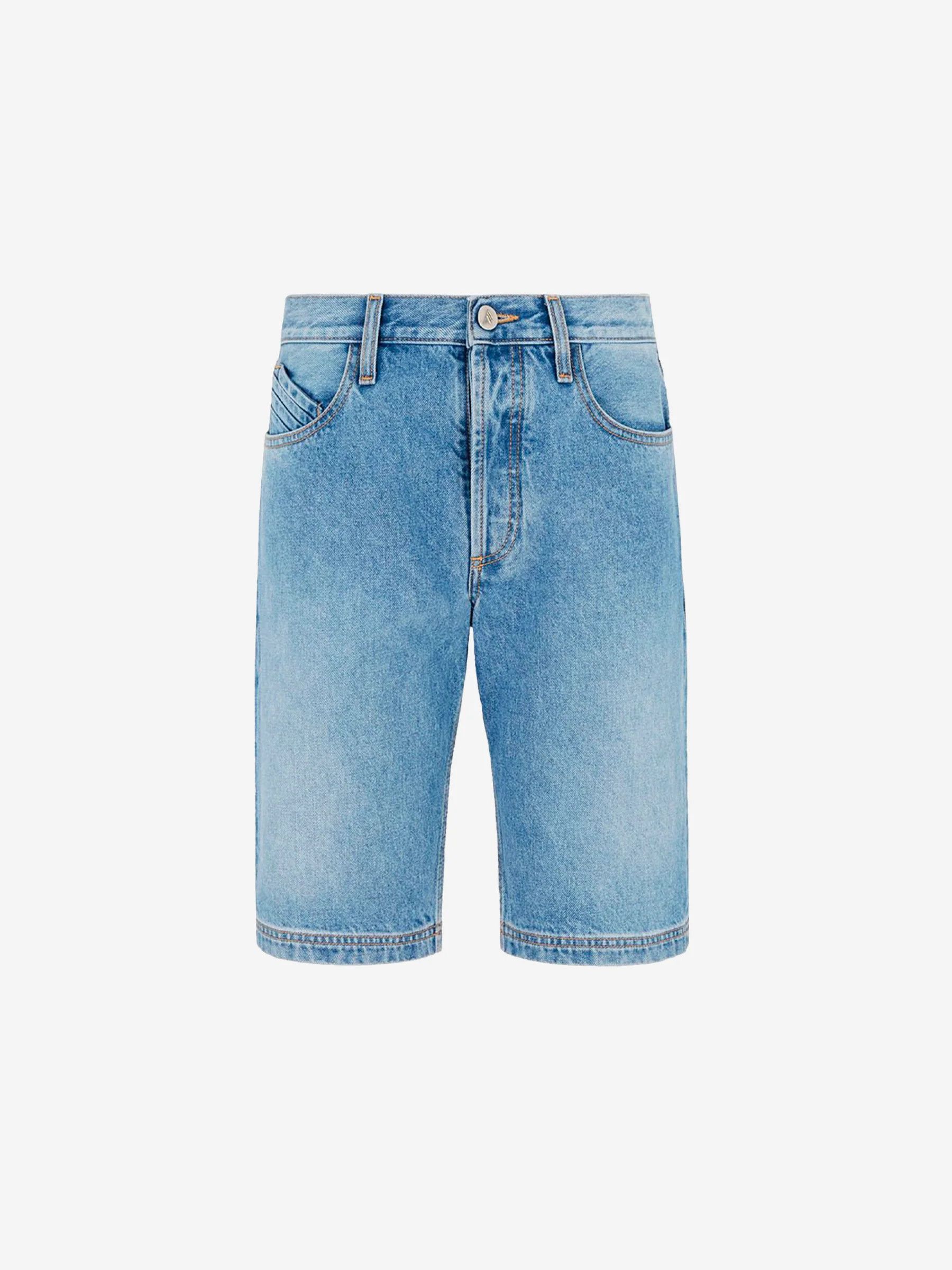 The Attico o1mle0526 Denim Shorts in Blue Size 29" - 1 Thumbnail