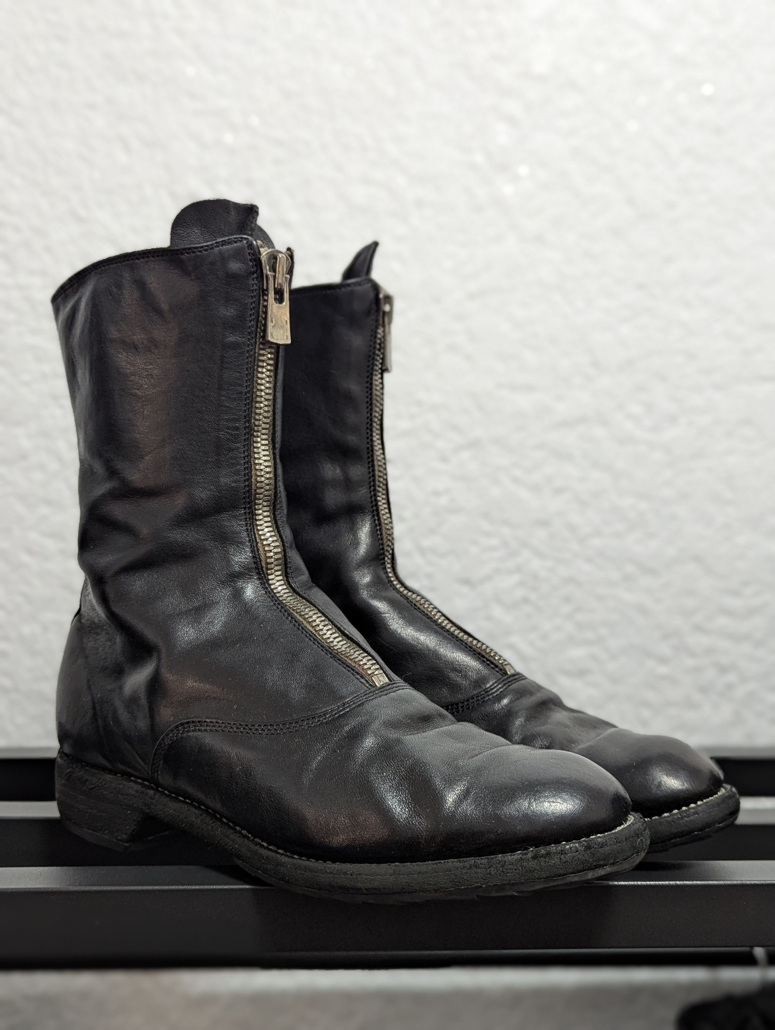 GUIDI 9088 ブラック短靴 Guidi Black 9088 Boots Guidi