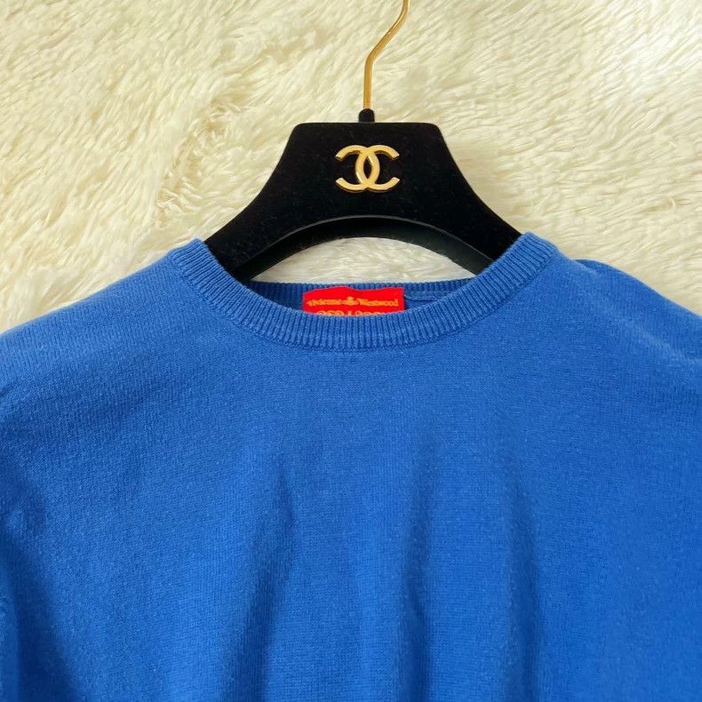 Vivienne Westwood Vivienne Westwood Blue and white knit short sleeves Size M / US 6-8 / IT 42-44 - 2 Thumbnail