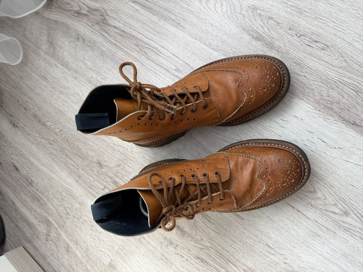 Tricker's Vintage Tricker’s Stow Country Brogue Boots Brown Leather Size US 8 / EU 41 - 4 Thumbnail